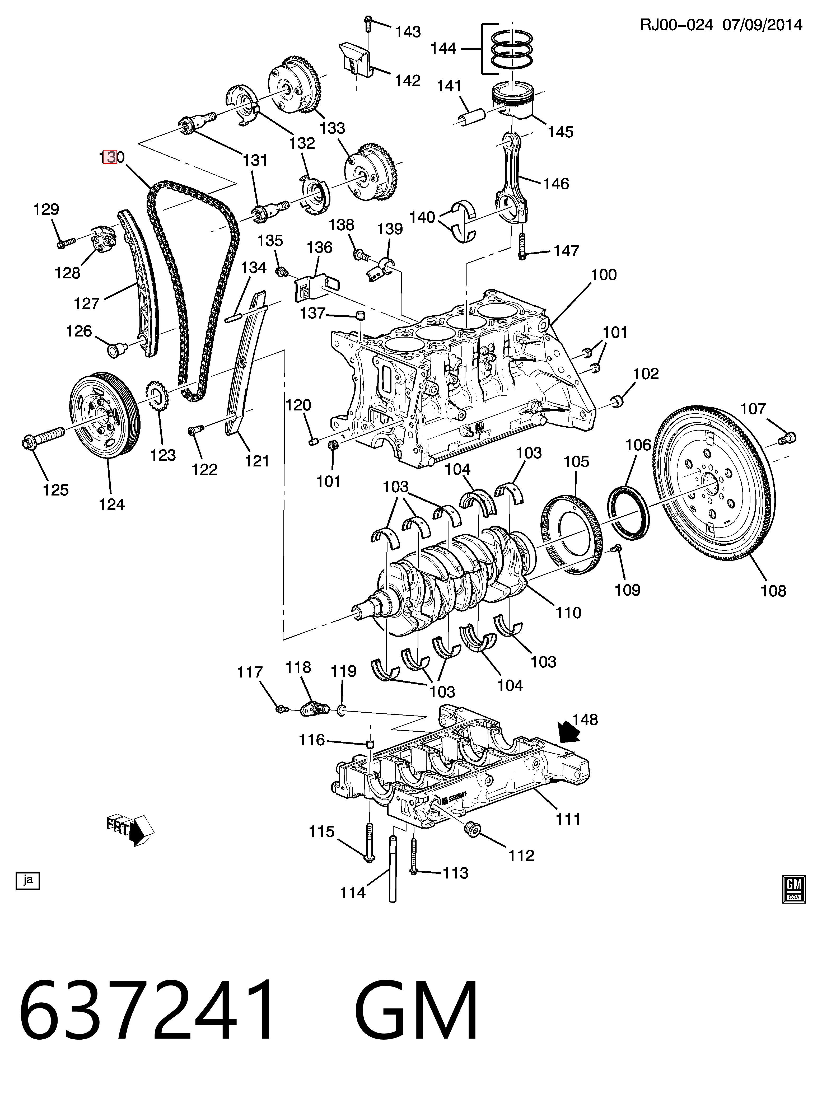 Купити 55562234 Peugeot/Citroen Ланцюг ГРМ, розподілвала