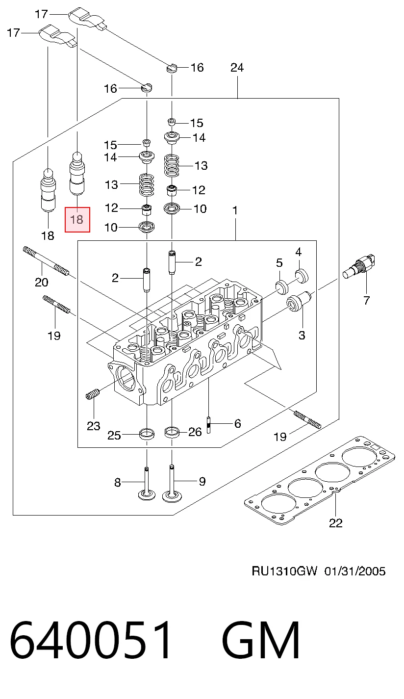 Гідрокомпенсатор на Opel Omega A 16, 17, 19
