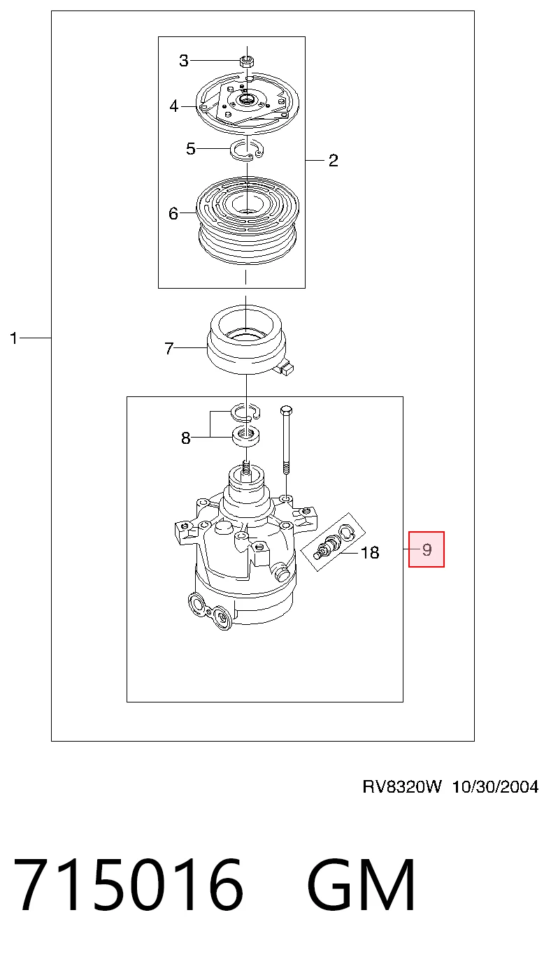 96450078 Peugeot/Citroen Компресор холодоагенту