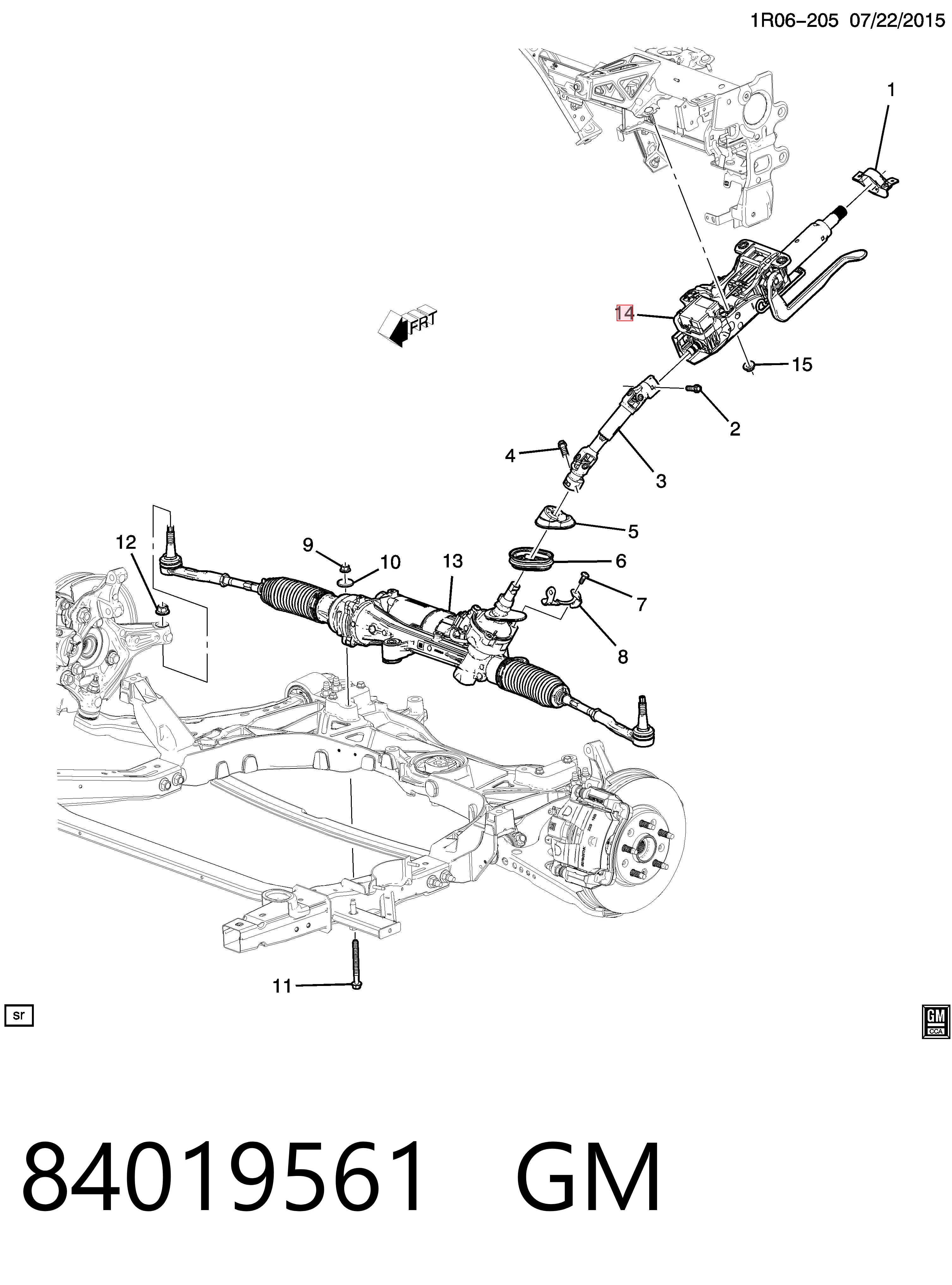 Колонка рульового управління на Chevrolet VOLT II 