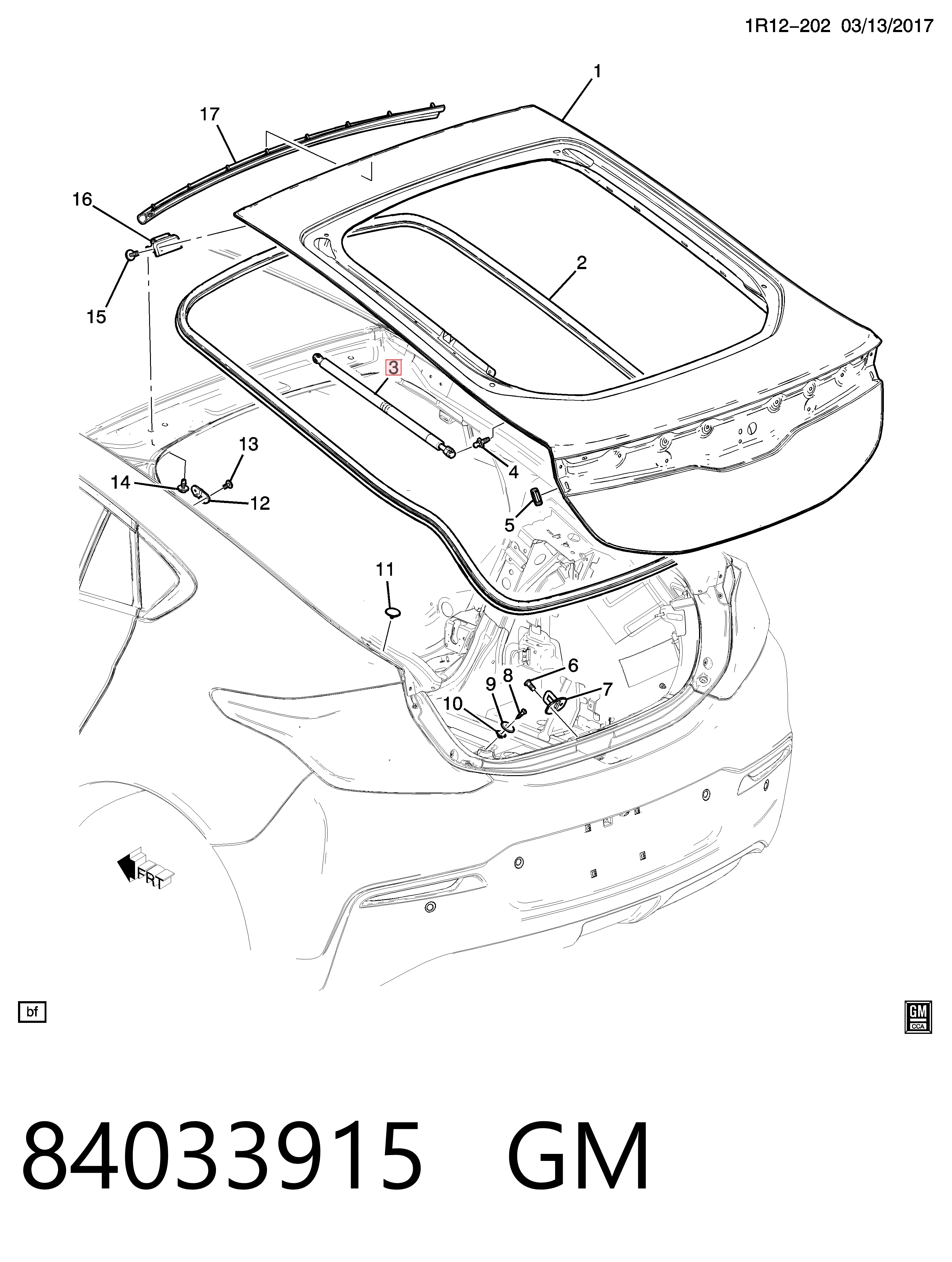 23314916 Opel Амортизатор кришки багажника / двері 3/5-ї задньої
