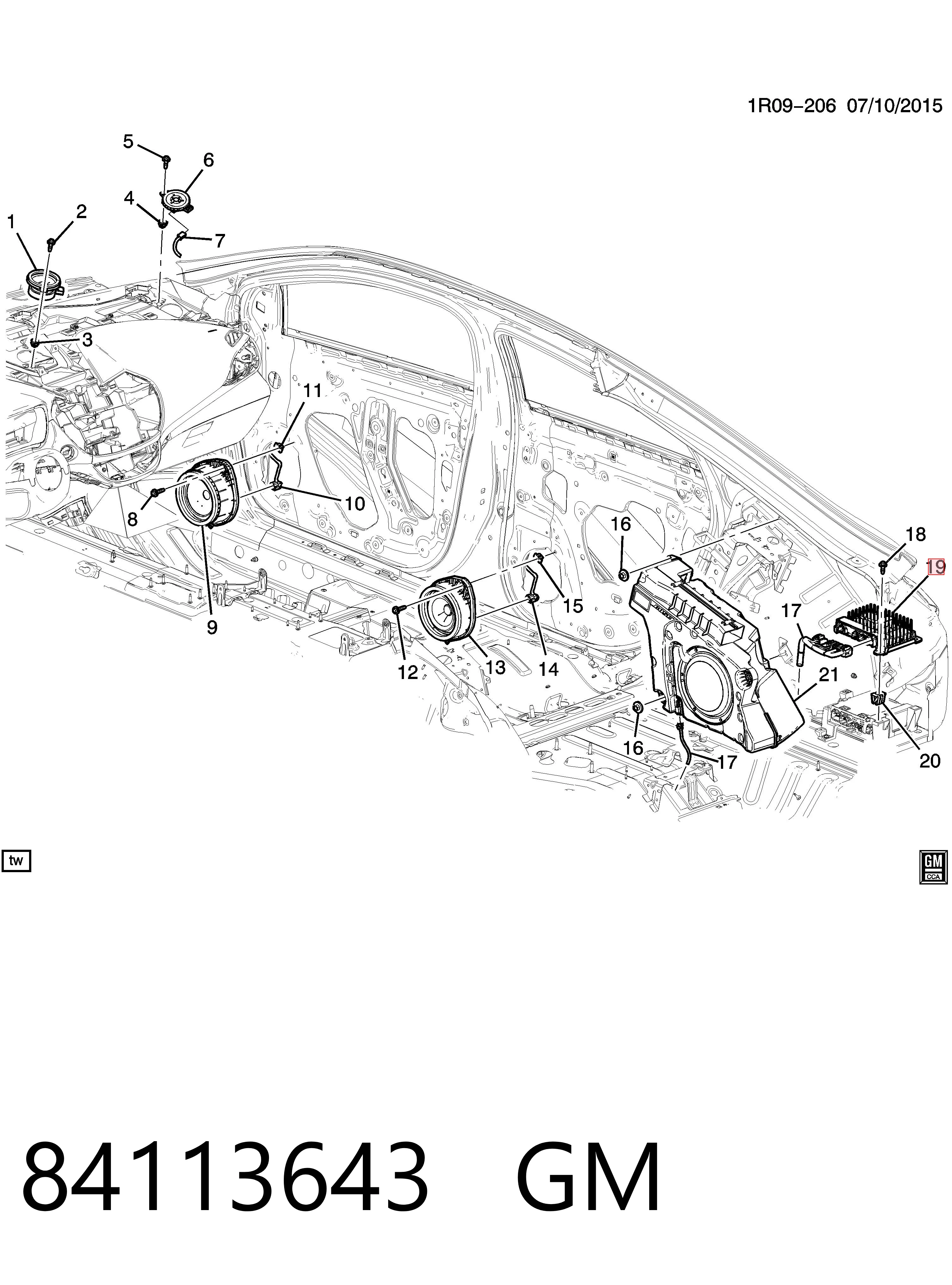84113643 Opel Підсилювач звуку аудіосистеми