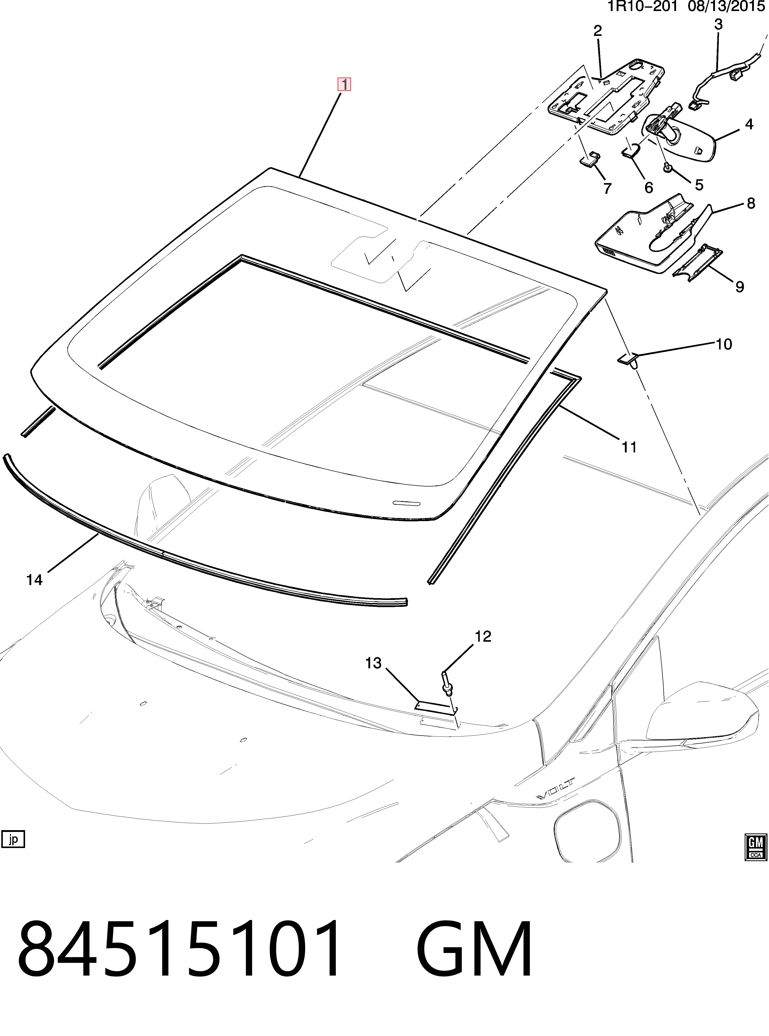 23390457 Opel Автомобільне скло