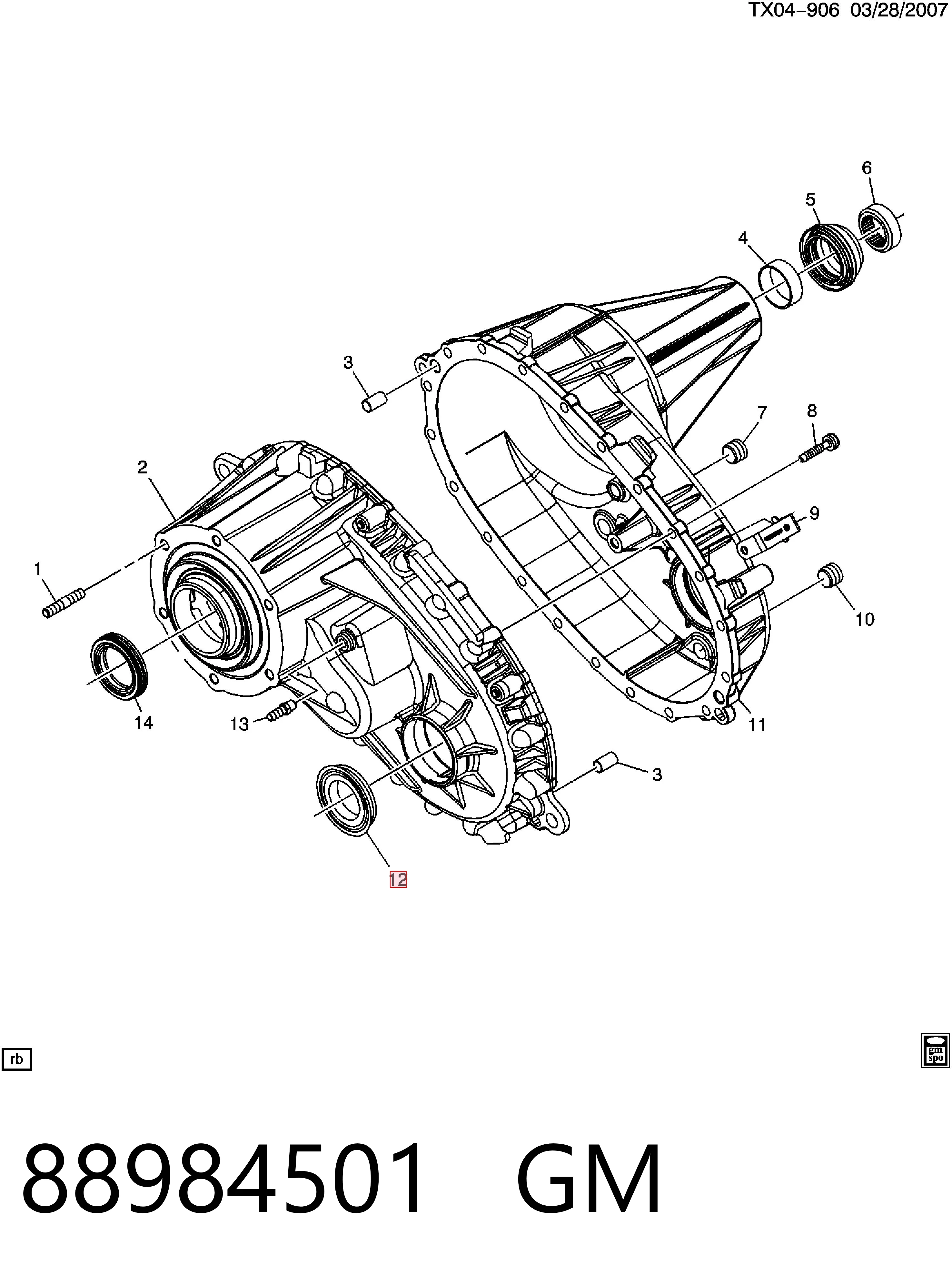 88984501 General Motors Сальник раздатки
