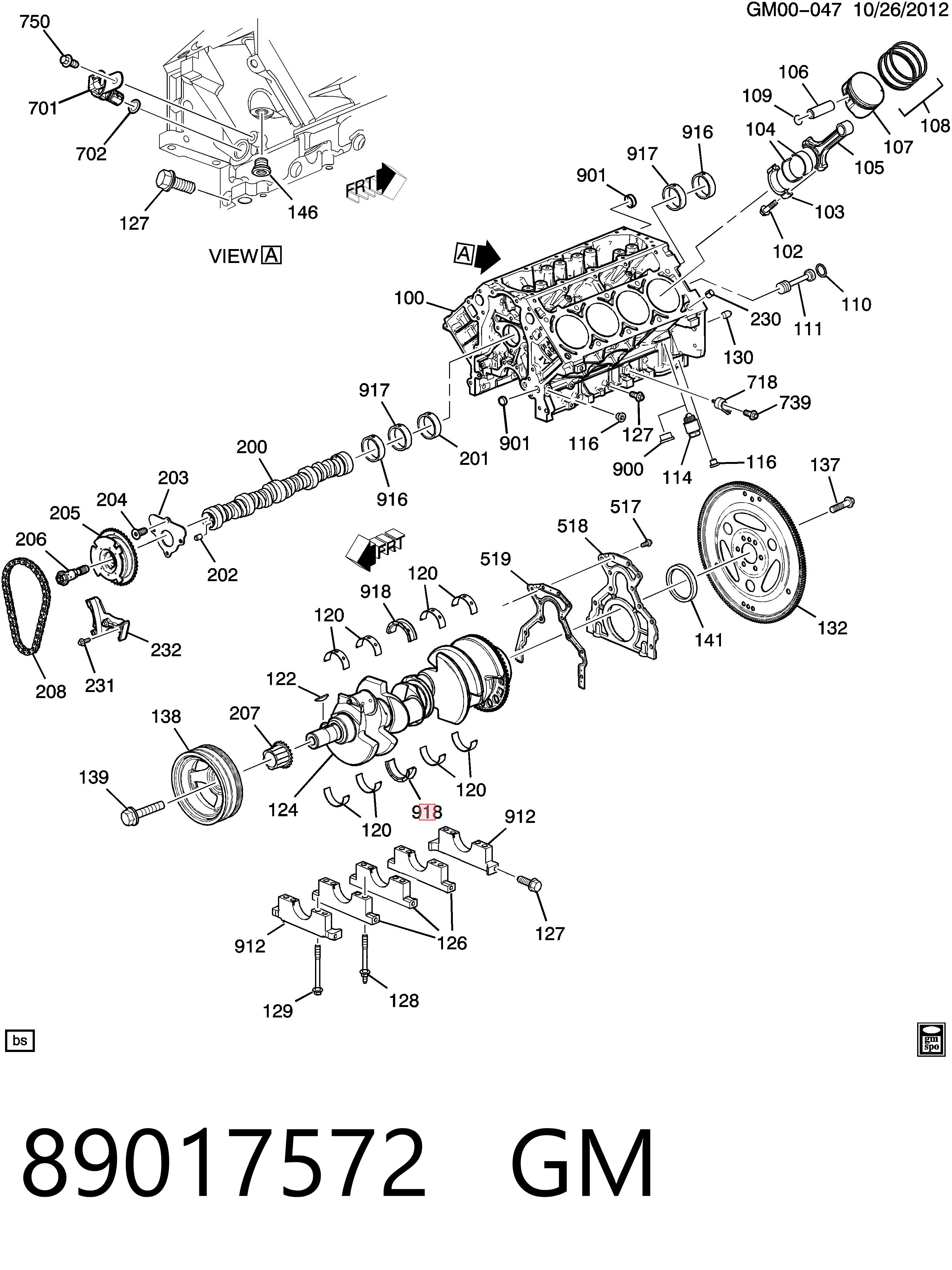 89017572 General Motors Підшипник ковзання клонували