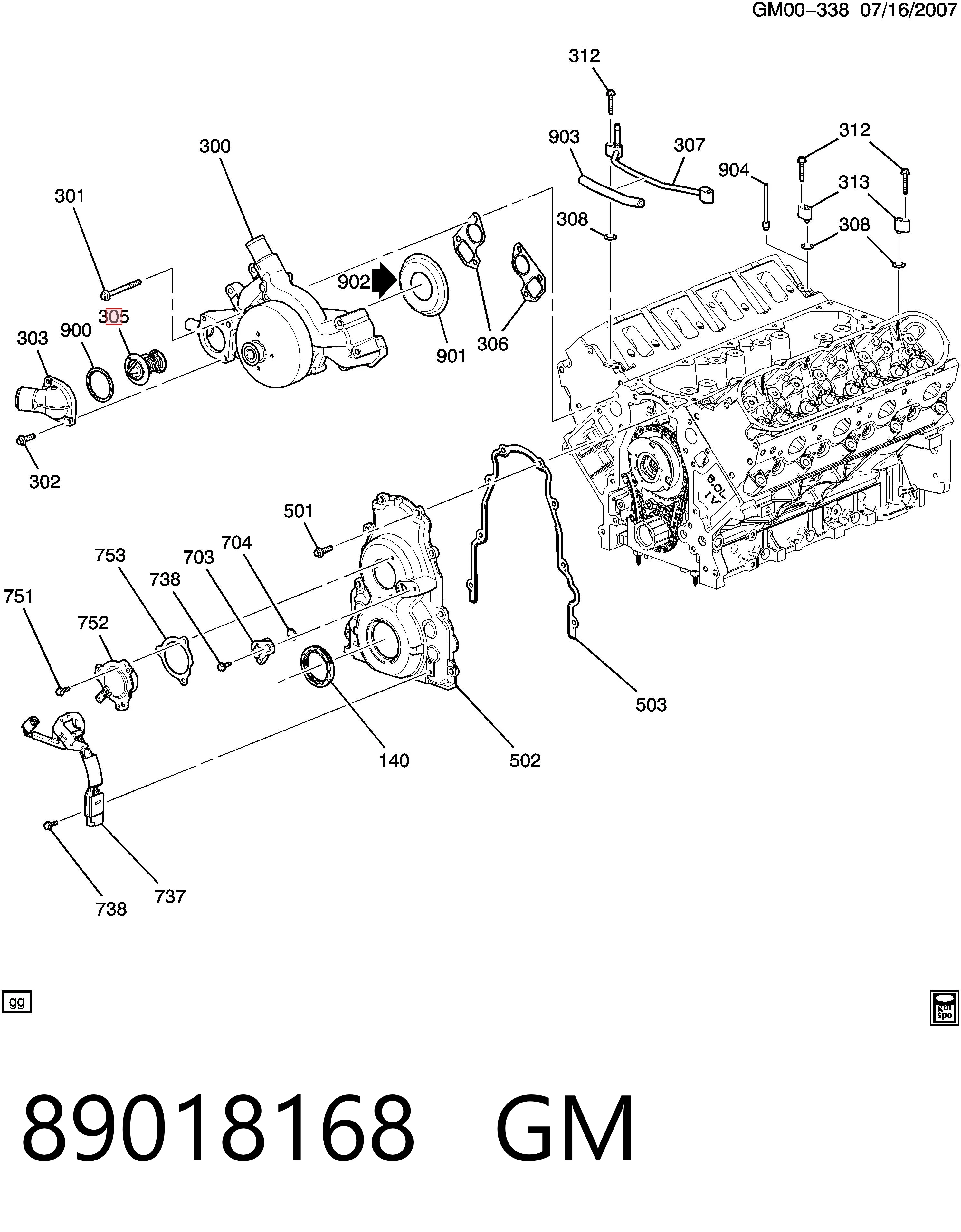 89018168 General Motors Авто термостат