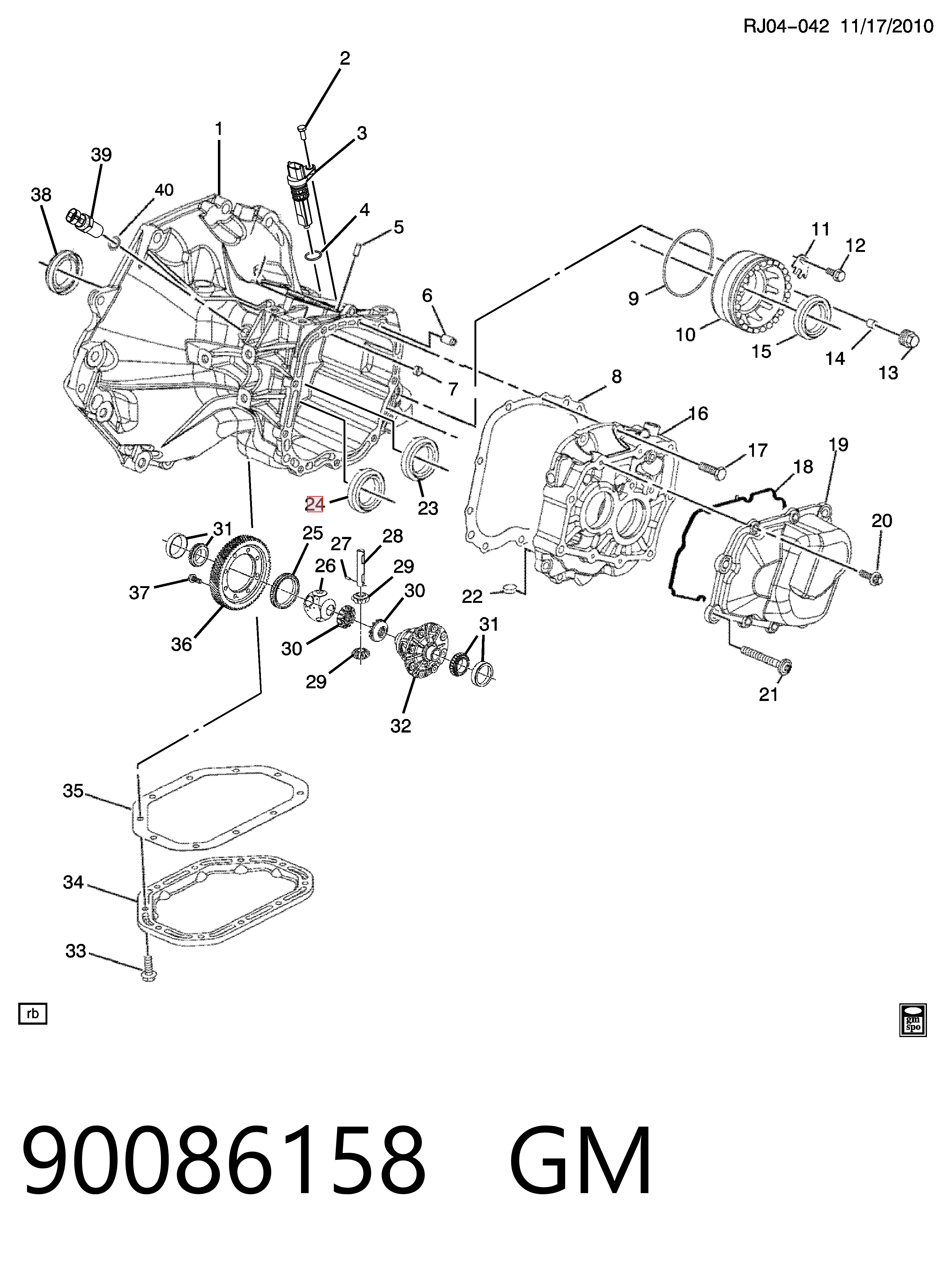 Підшипник первинного валу коробки Peugeot/Citroen 90086158 ціна, від 9.16 USD