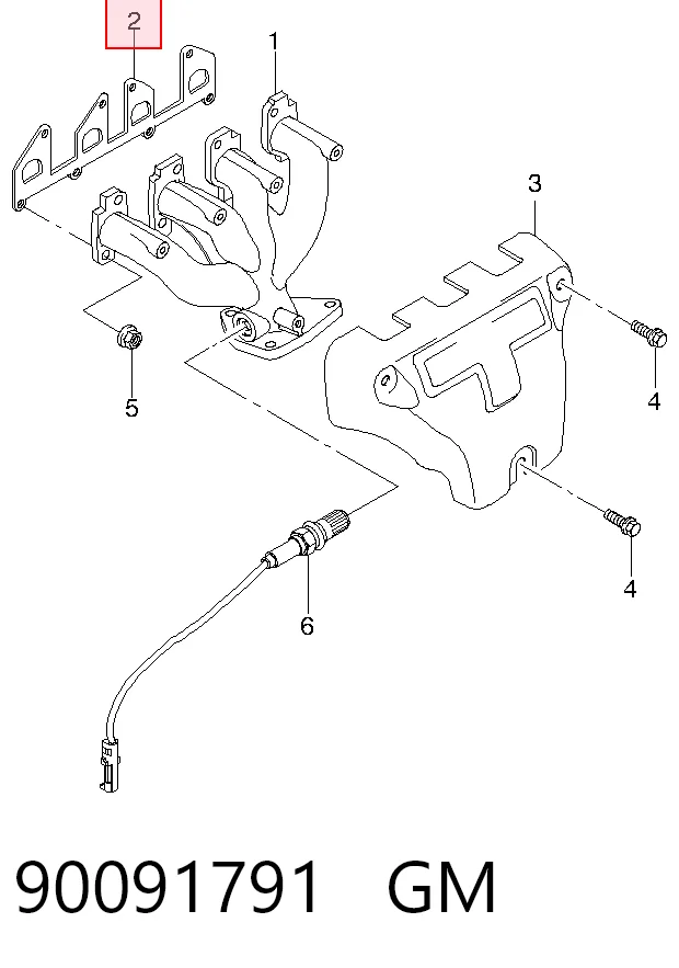 Купити P96341176 Parts-Mall Прокладка колектора