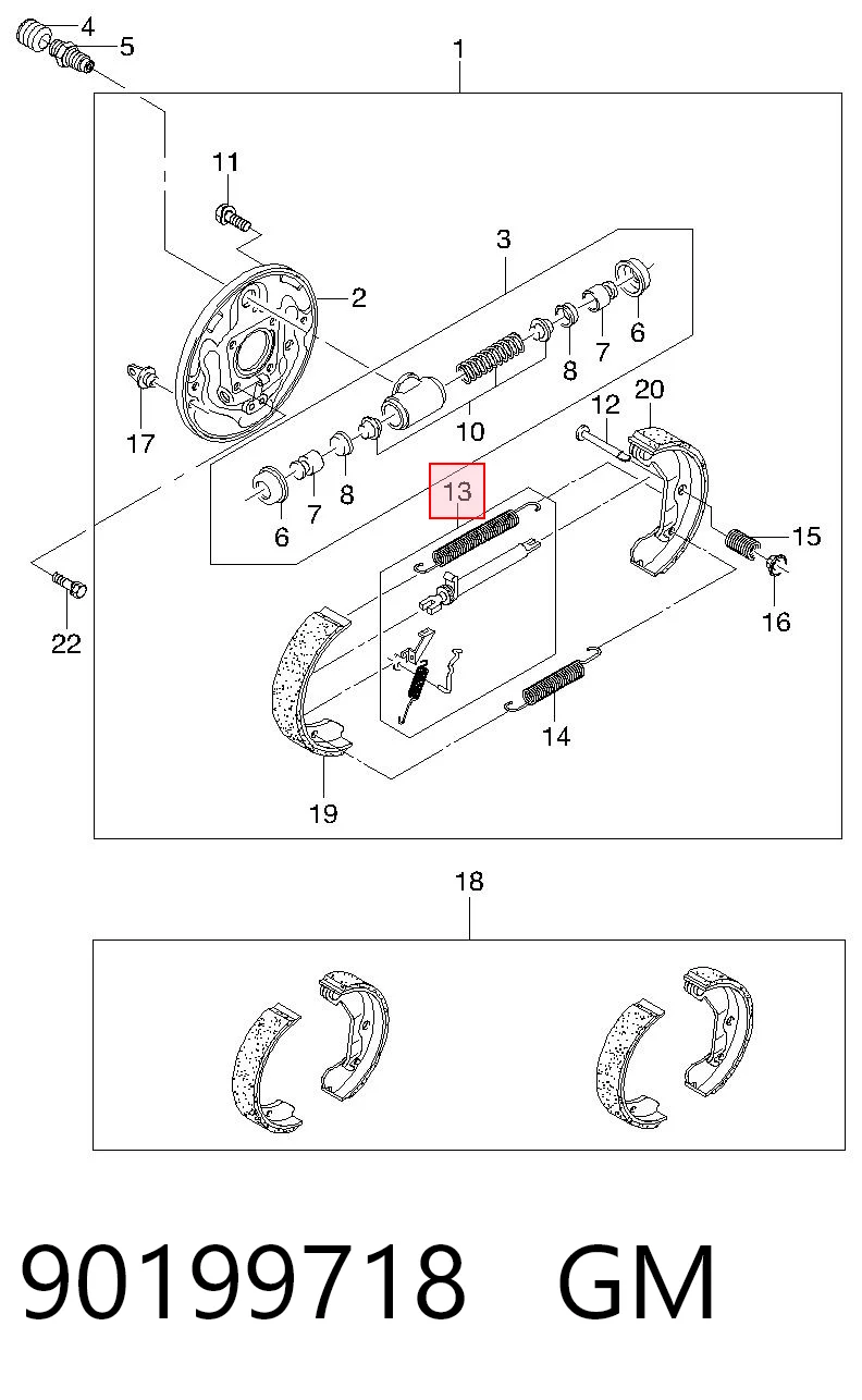 BP07006KIT ASR Монтажний комплект задніх барабанних колодок
