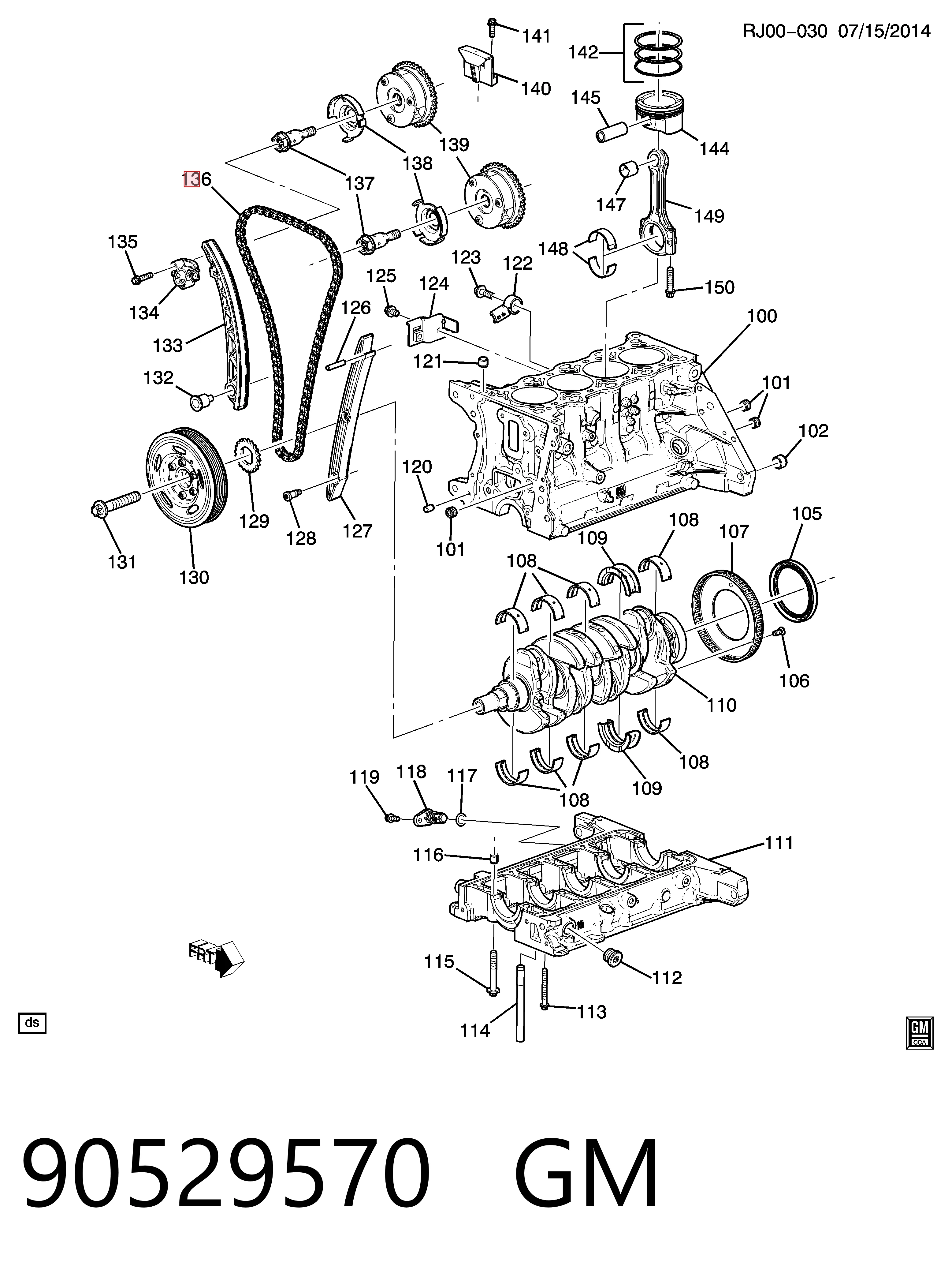 Ланцюг ГРМ 55562234 Peugeot/Citroen