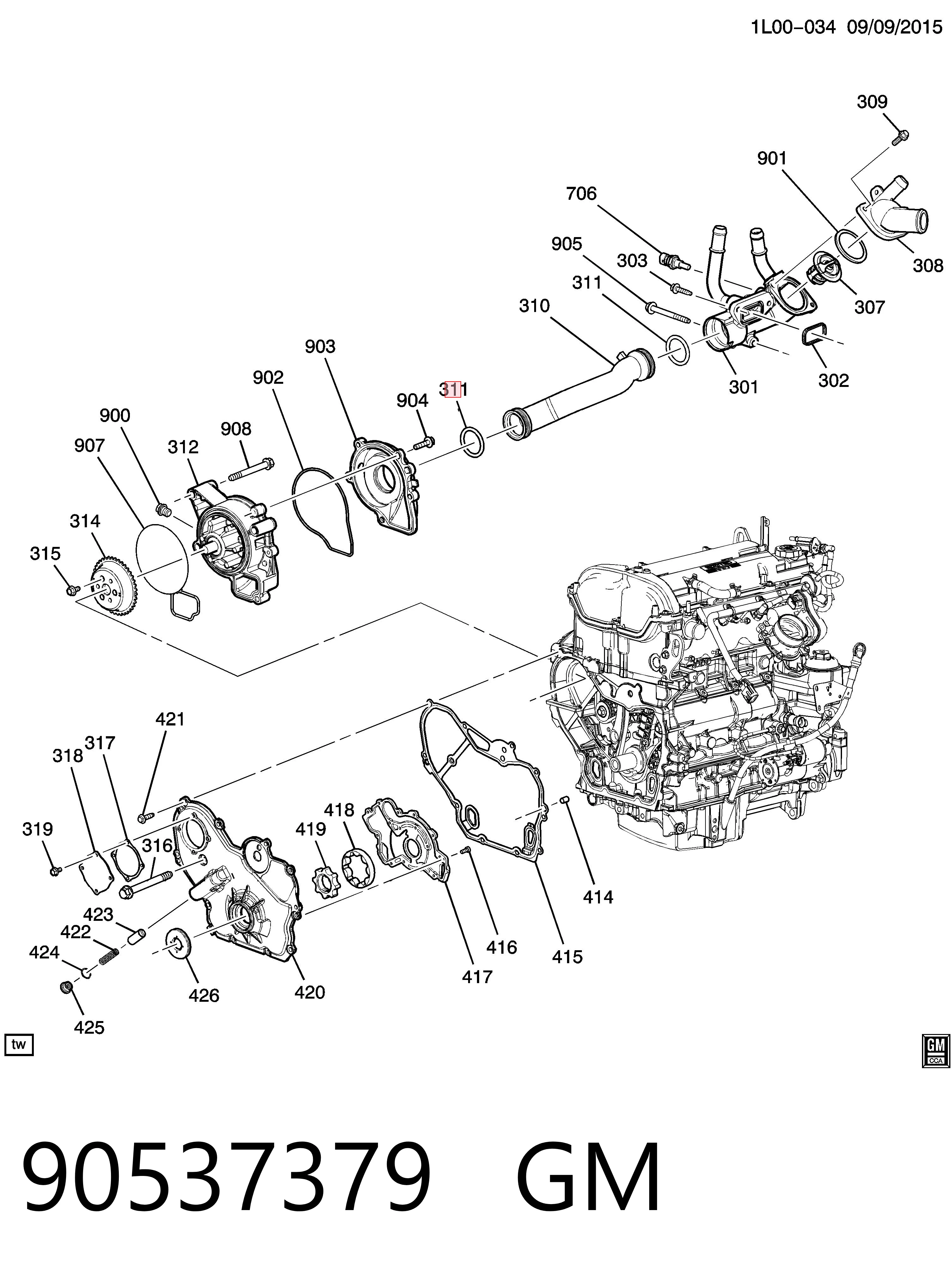 Прокладка корпусу термостата Peugeot/Citroen 90537379 ціна, від 1.93 USD