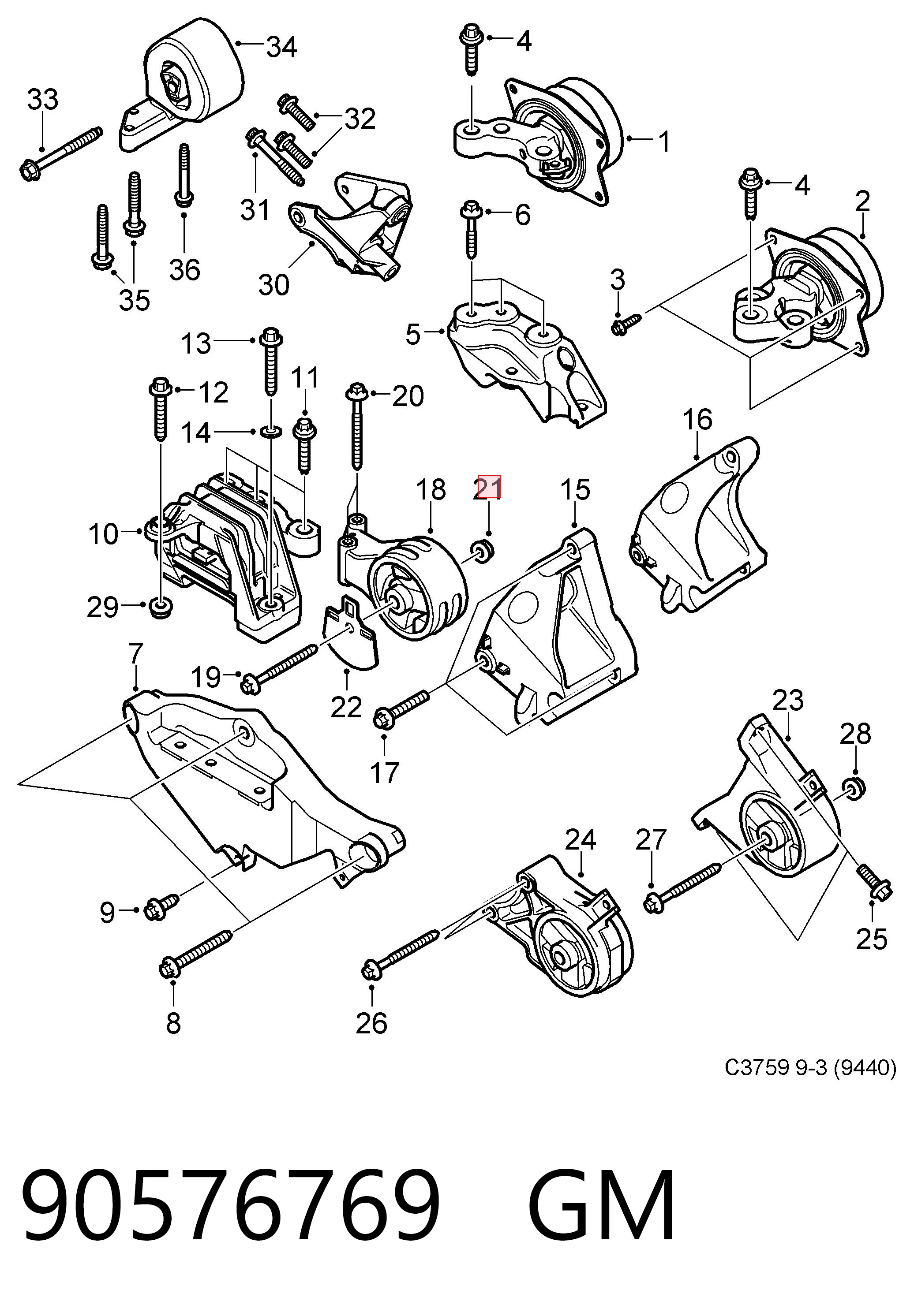 Опора пружини задньої правої Chrysler 51803172