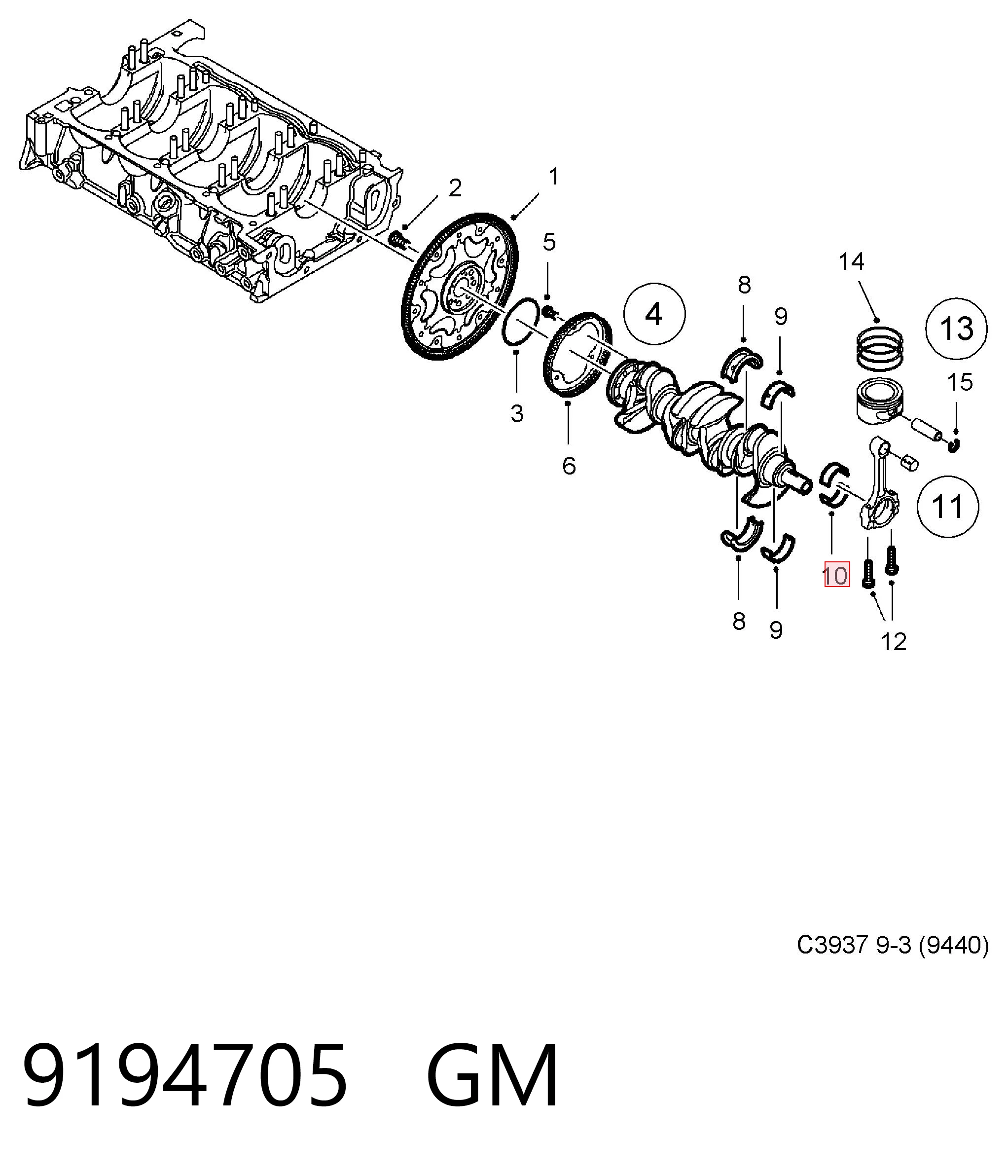 0147294 Glyco Підшипник шатуна