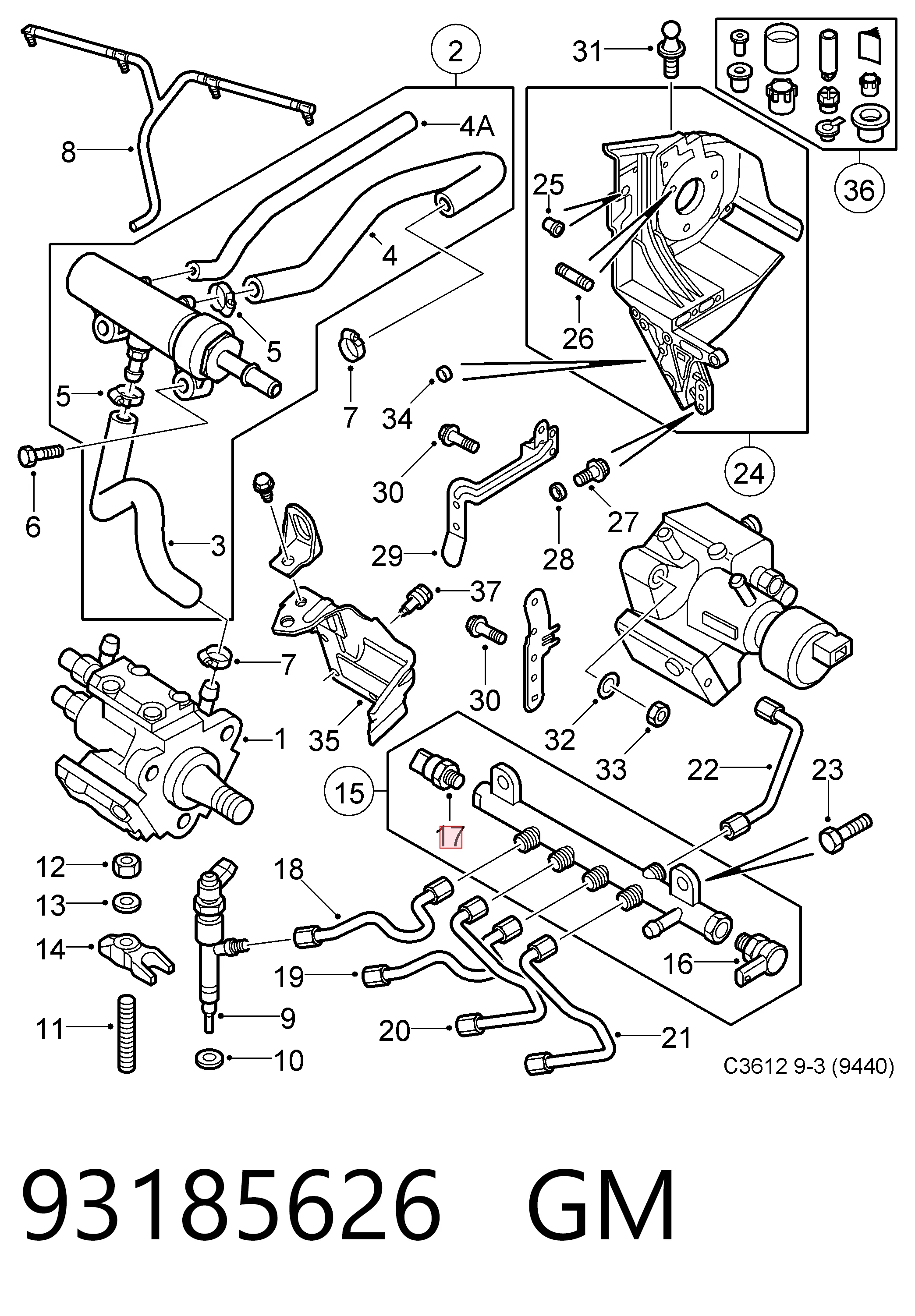 Датчик тиску палива APS134 Magneti Marelli