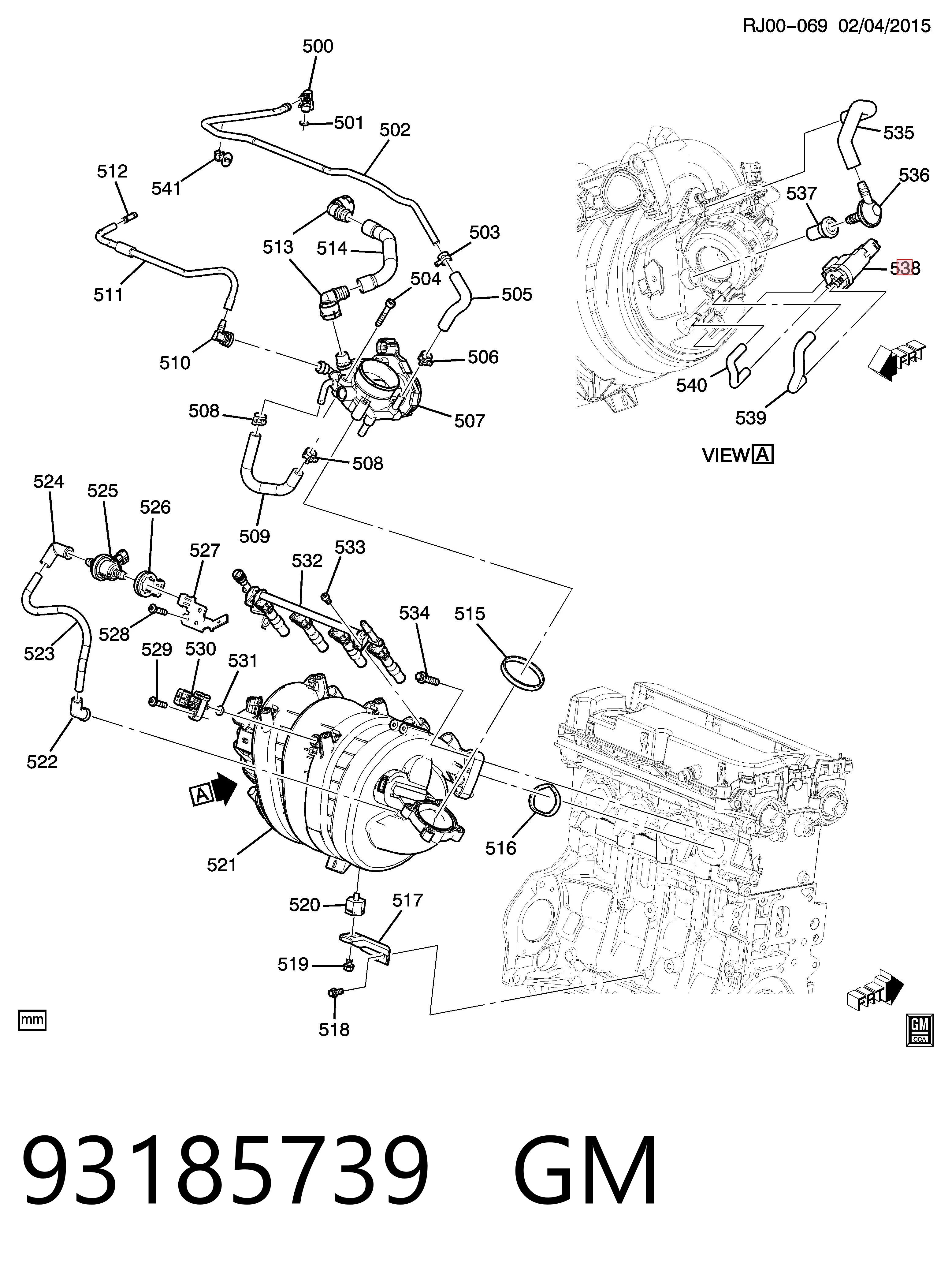 93185739 Peugeot/Citroen Клапан перетворювач тиску наддуву (соленоїд)