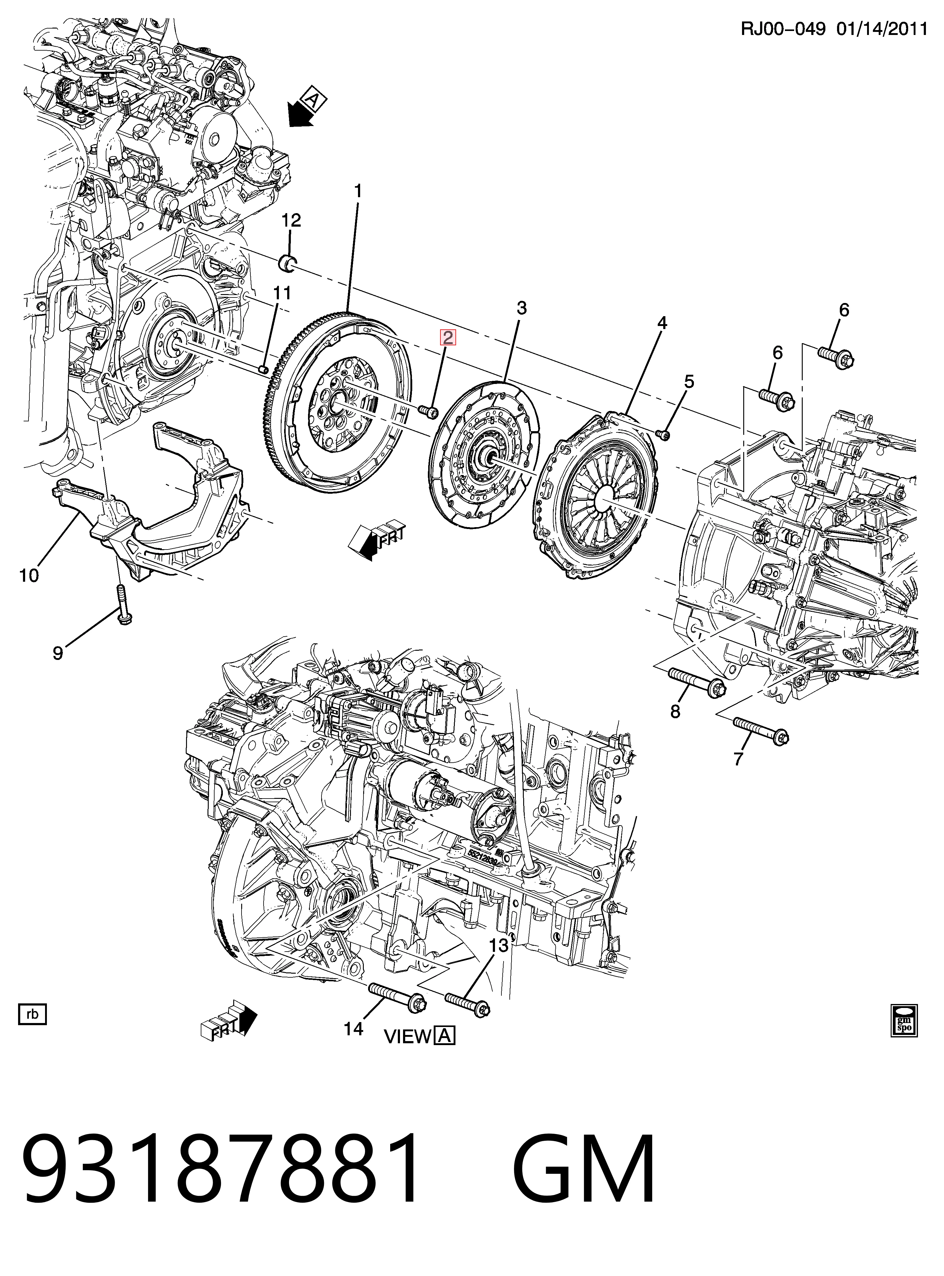 55258458 Peugeot/Citroen Болт кріплення маховика