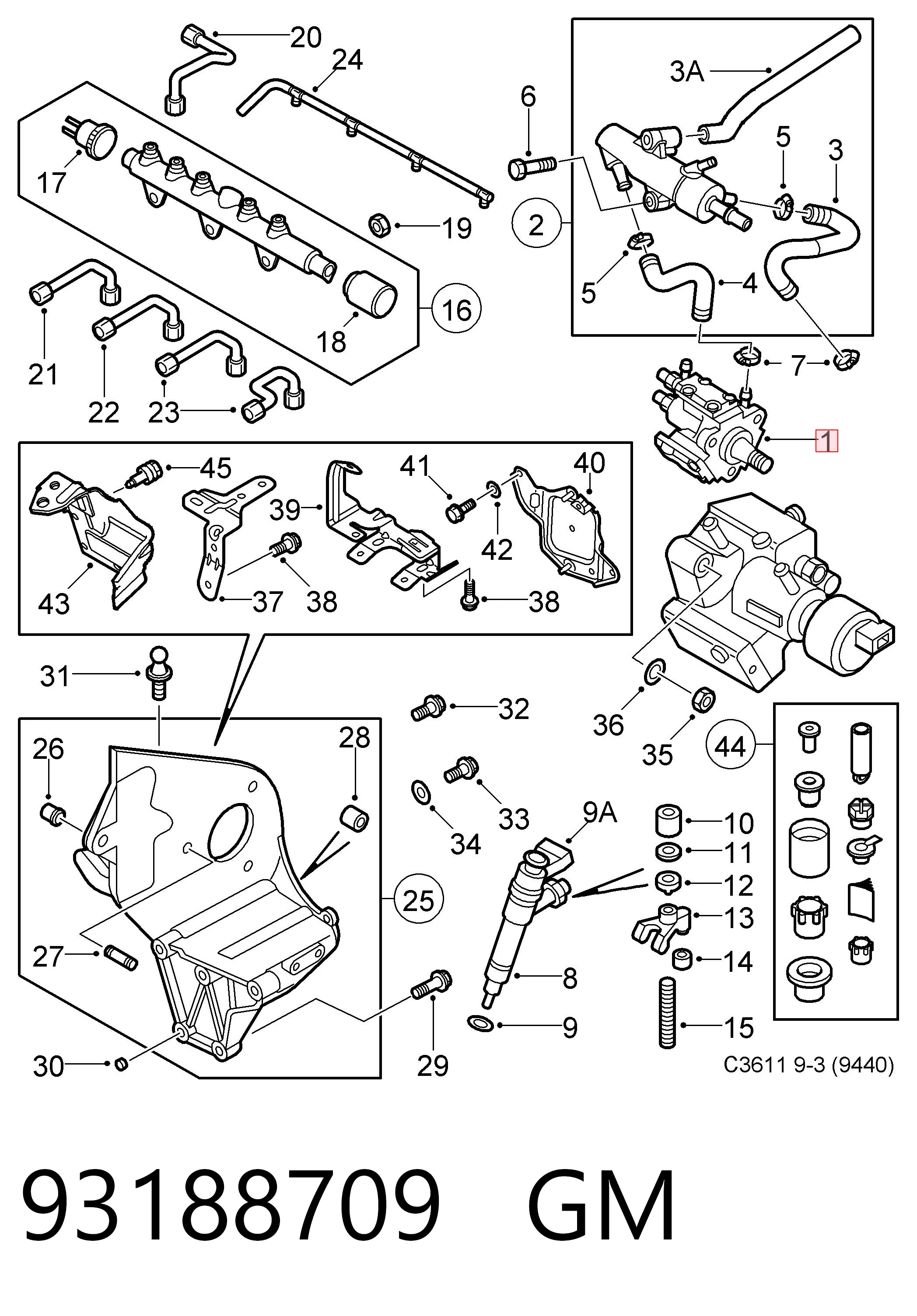 55230478 Fiat/Alfa/Lancia Насос паливний високого тиску (ПНВТ)