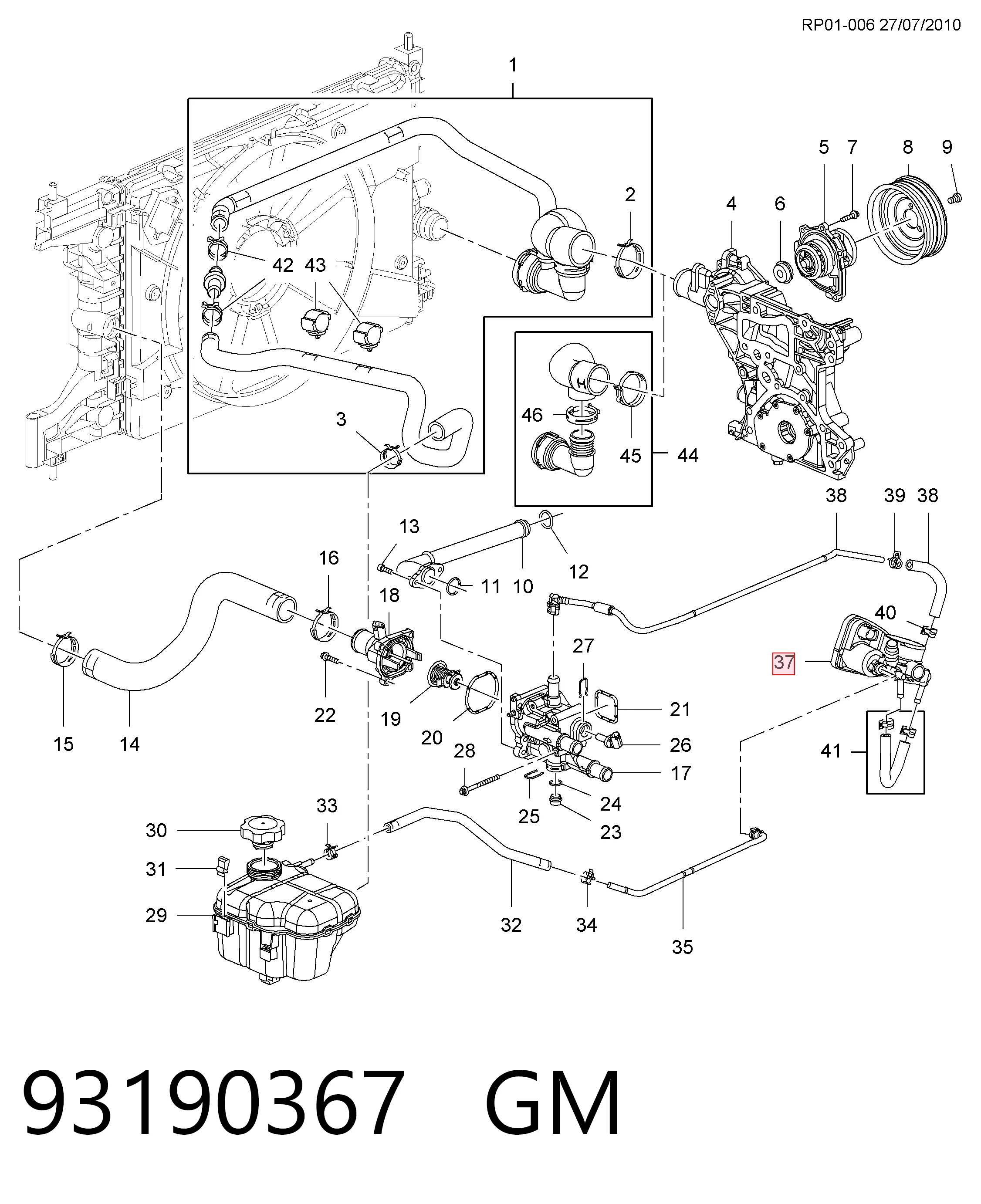 93190367 Peugeot/Citroen Дросільна заслінка в зборі