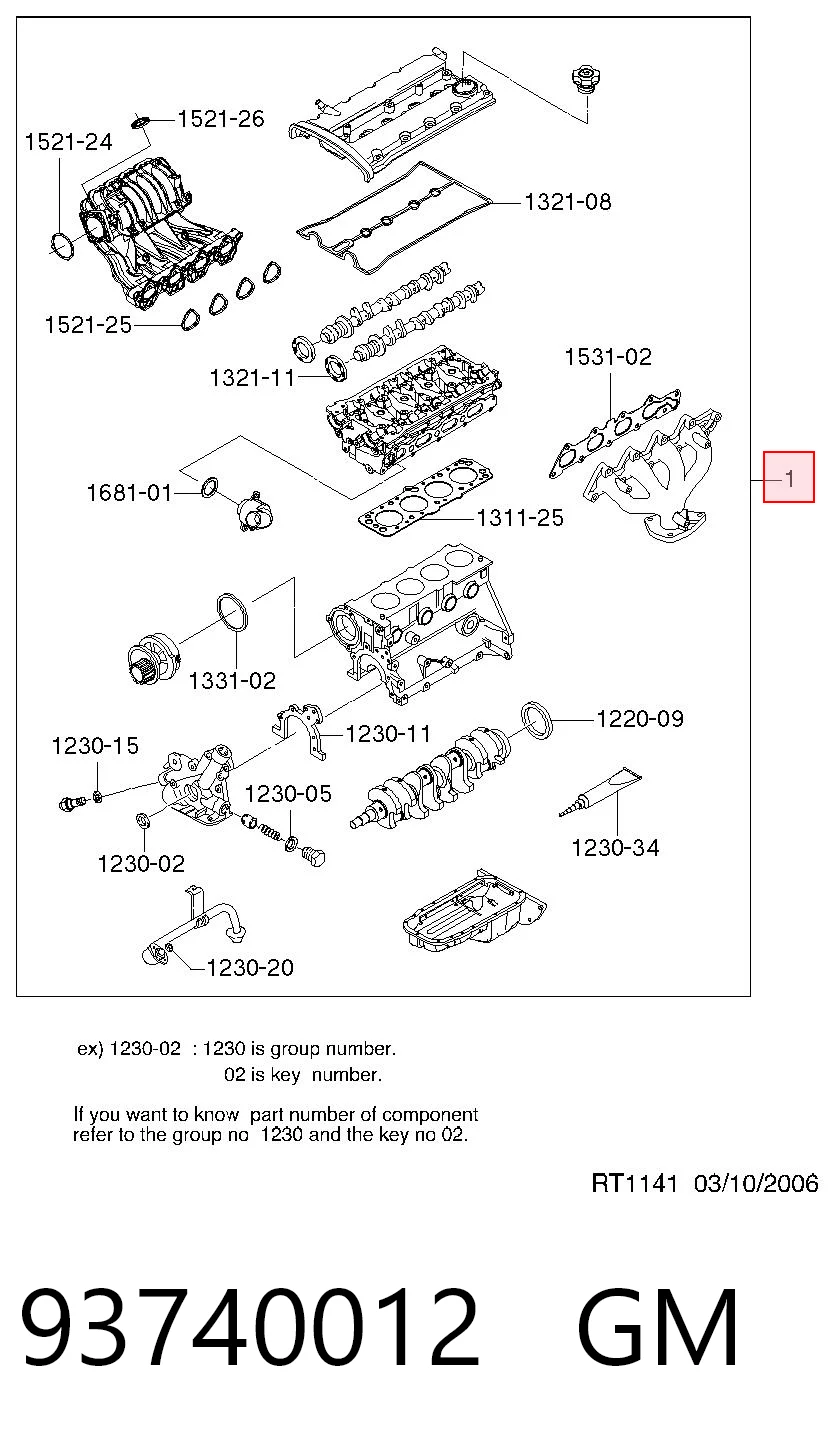 Комплект прокладок двигуна, повний Hyundai/Kia P93740513 ціна, від 36.29 USD