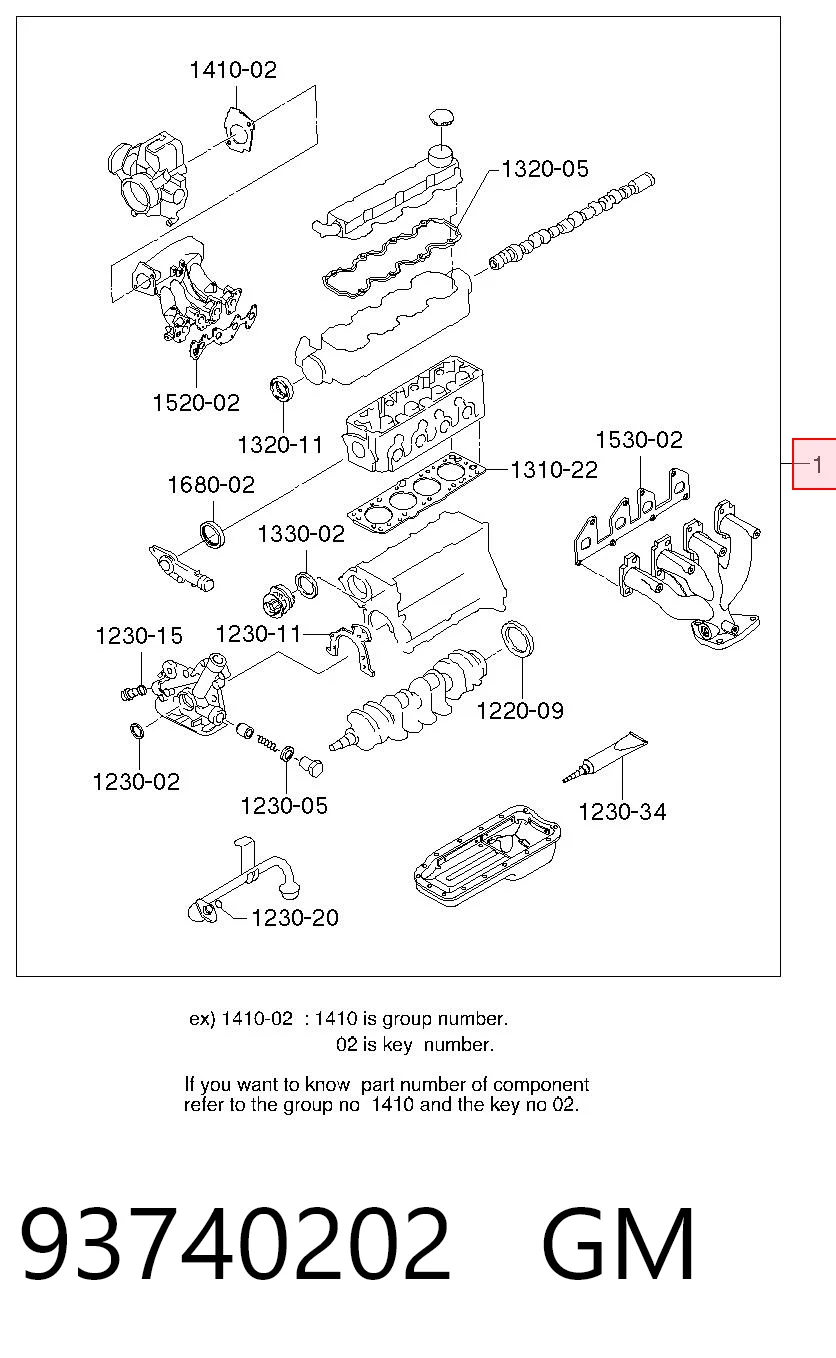 Купити P93740201 Parts-Mall Комплект прокладок