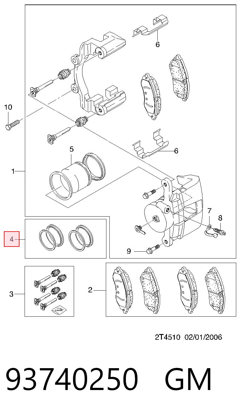 Ремкомплект переднього супорту RK66390 Goodrem