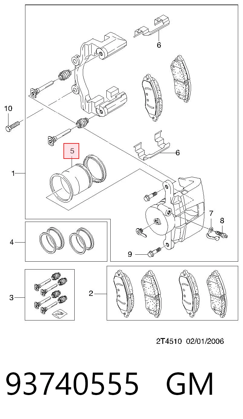 Поршень супорта гальмівного, переднього Opel 93740555 ціна, від 7.51 USD