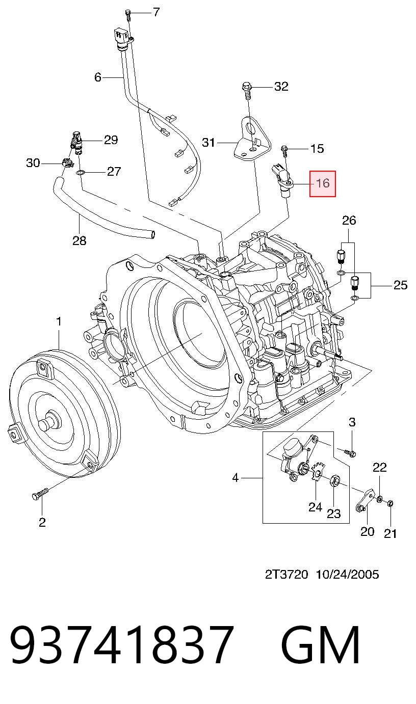 93741837 Opel Датчик швидкості спідометра