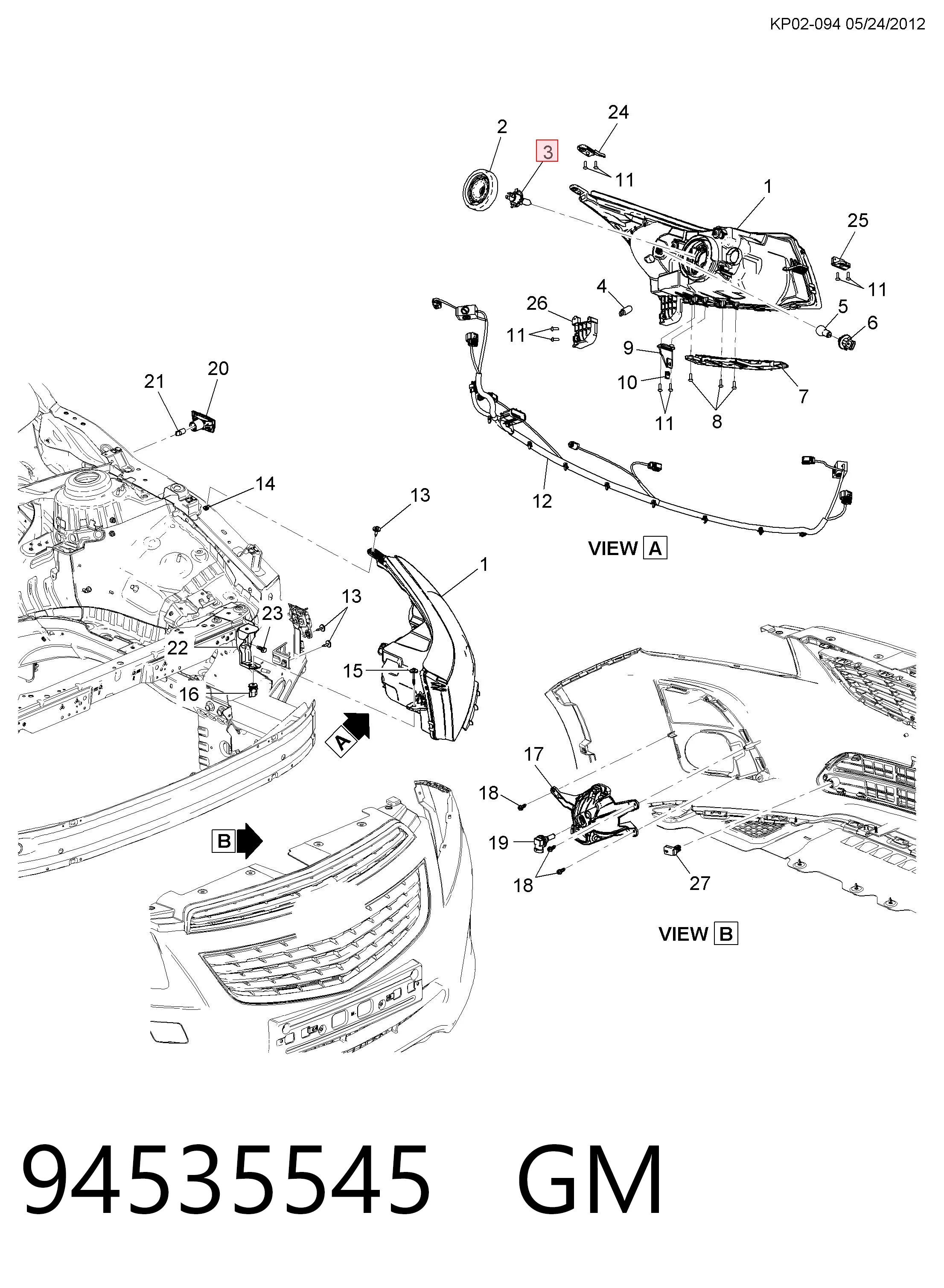 Лампочка галогенова, дальній/ближній Opel 94535545 ціна, від 2.49 USD