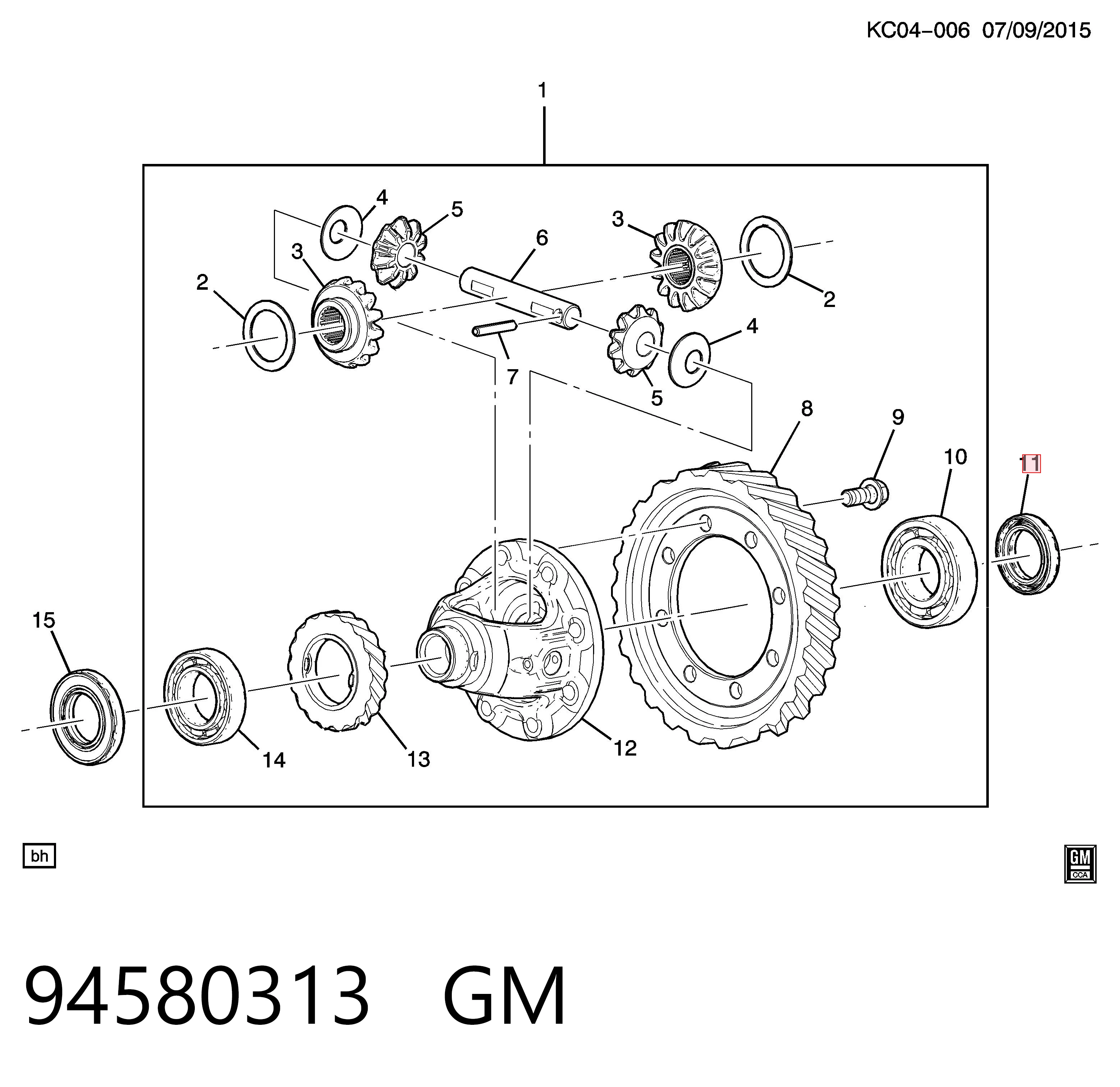 Купити 94580313 Peugeot/Citroen Сальник редуктора переднього моста