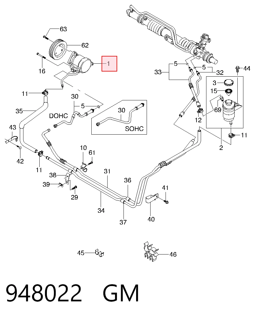 948022 General Motors Насос гідропідсилювача