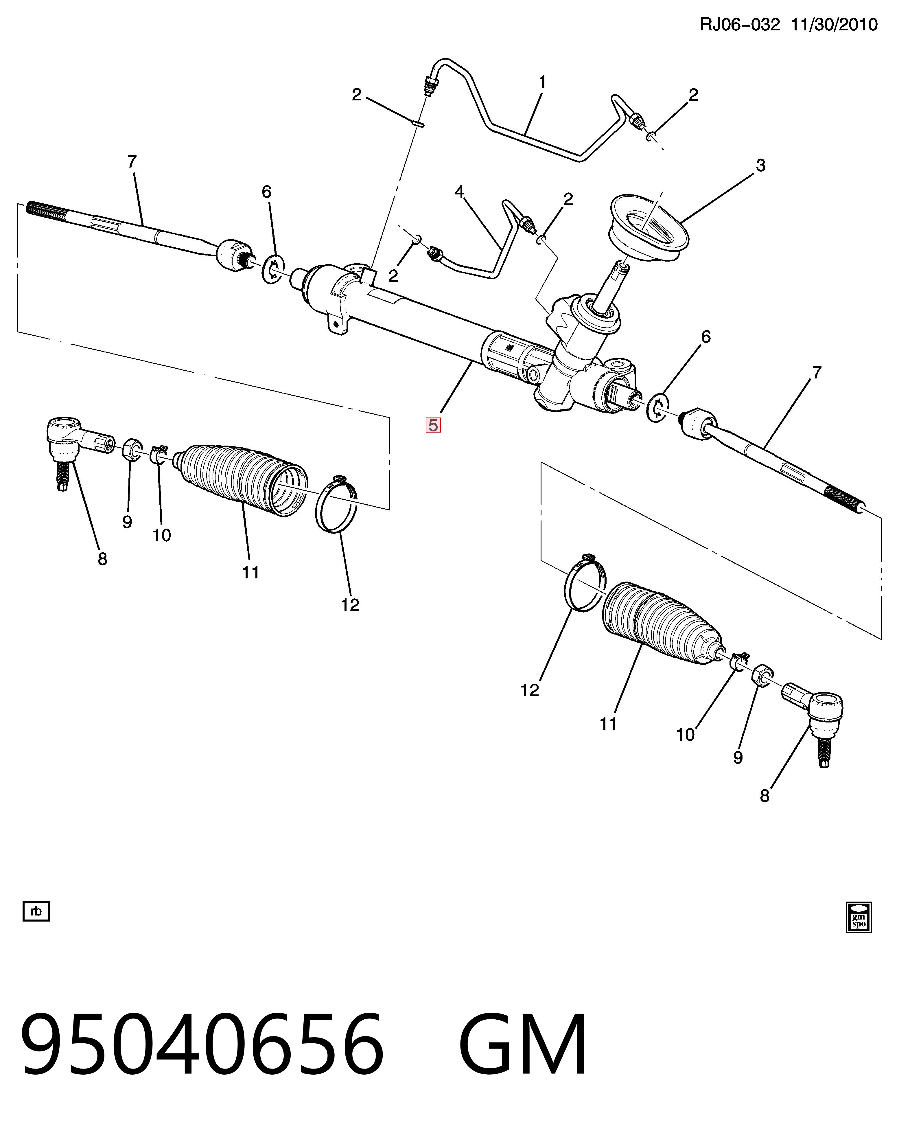 Купити 95040652 Opel Рульова рейка