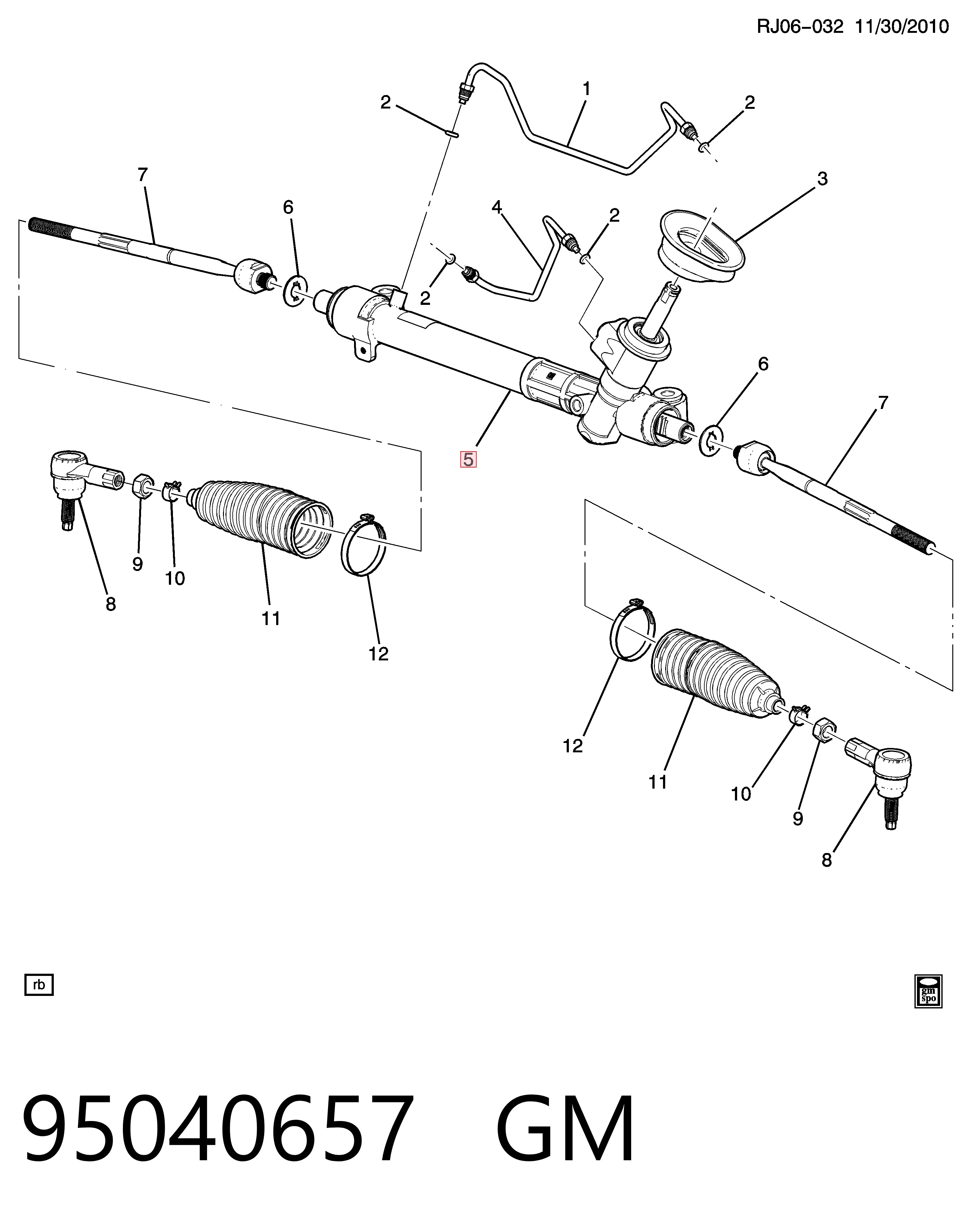 Рульова рейка 95040652 Opel