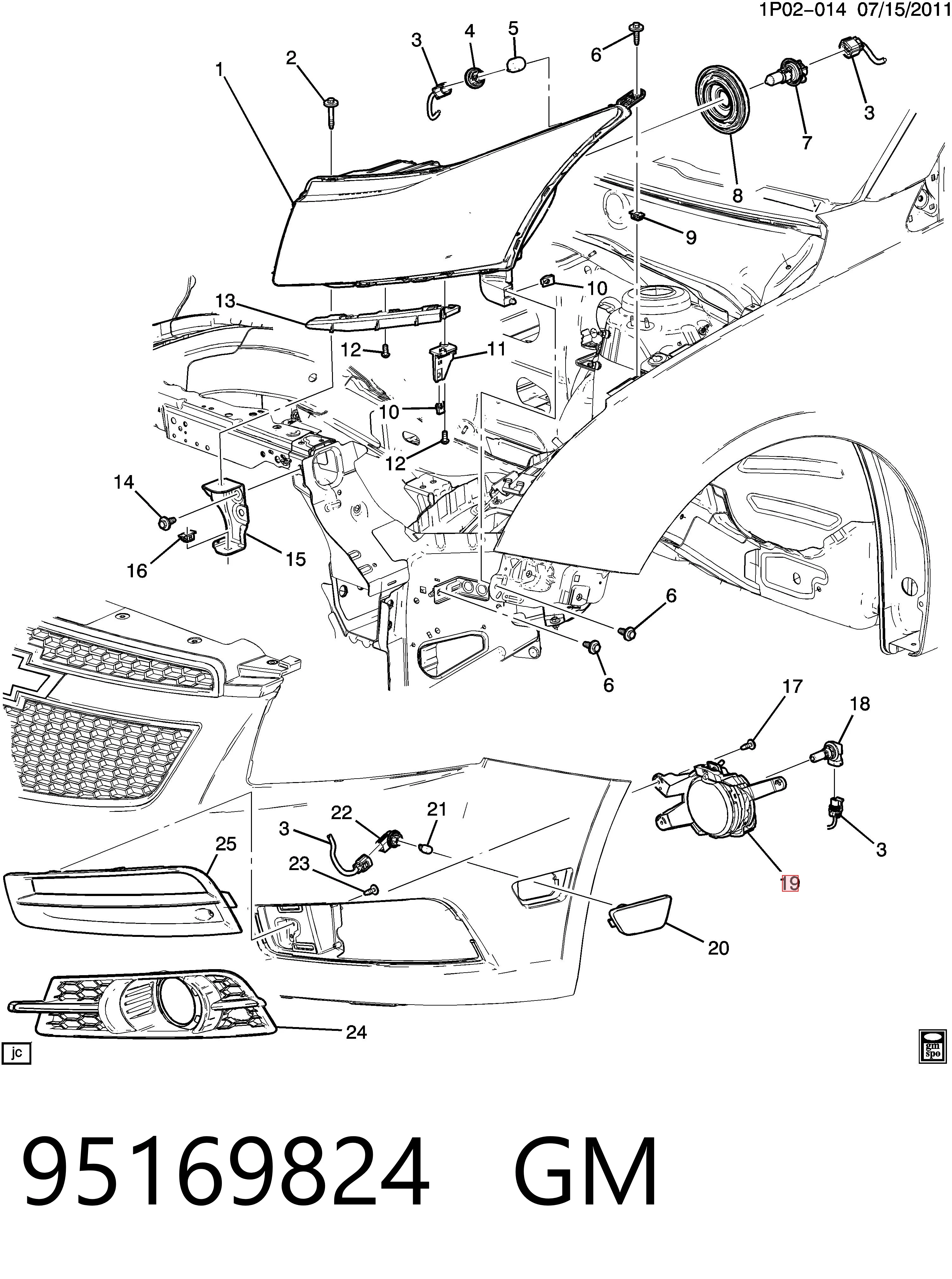 95169824 Opel Протитуманка ліва
