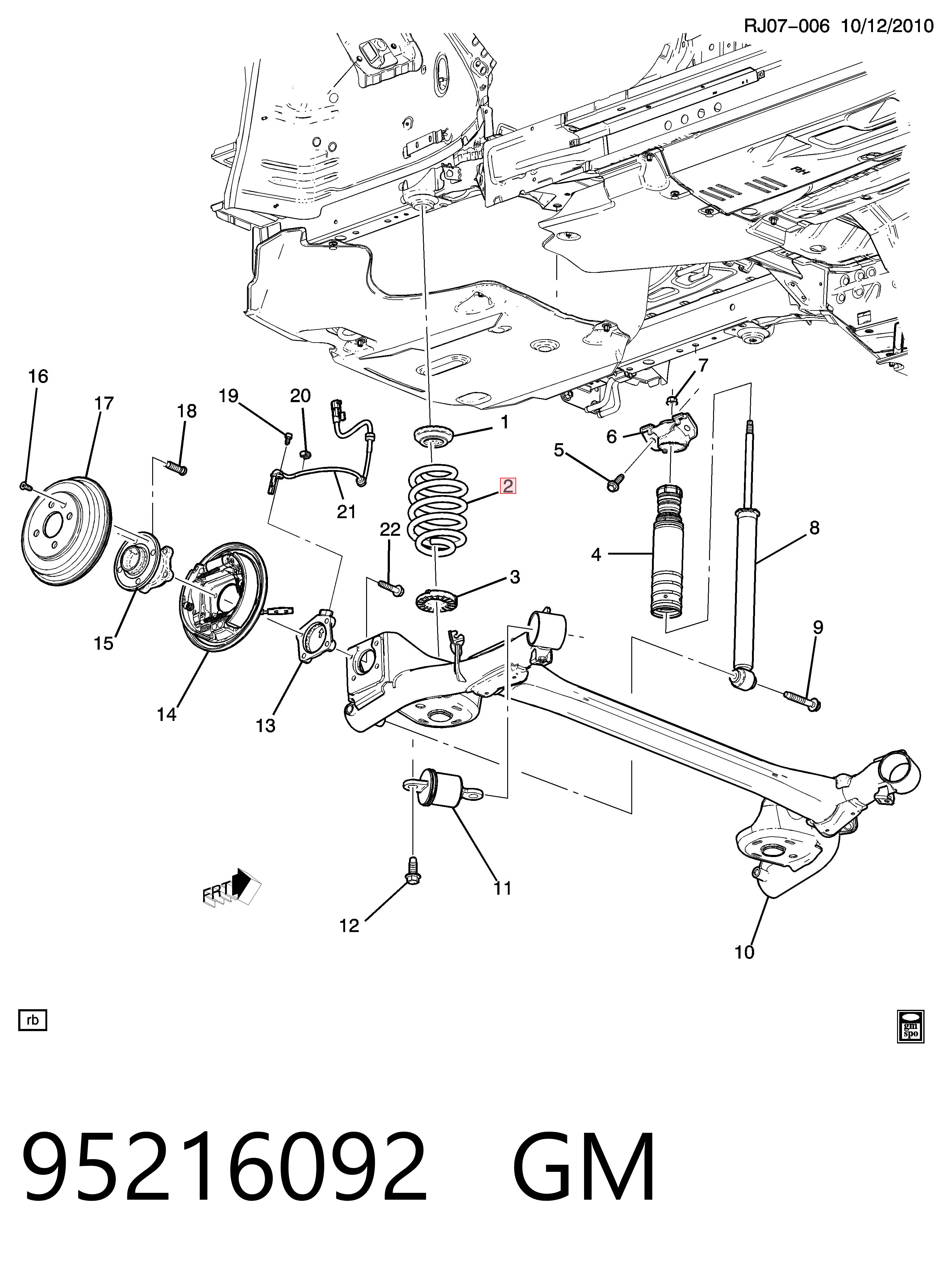 Пружини задні Opel 95216092