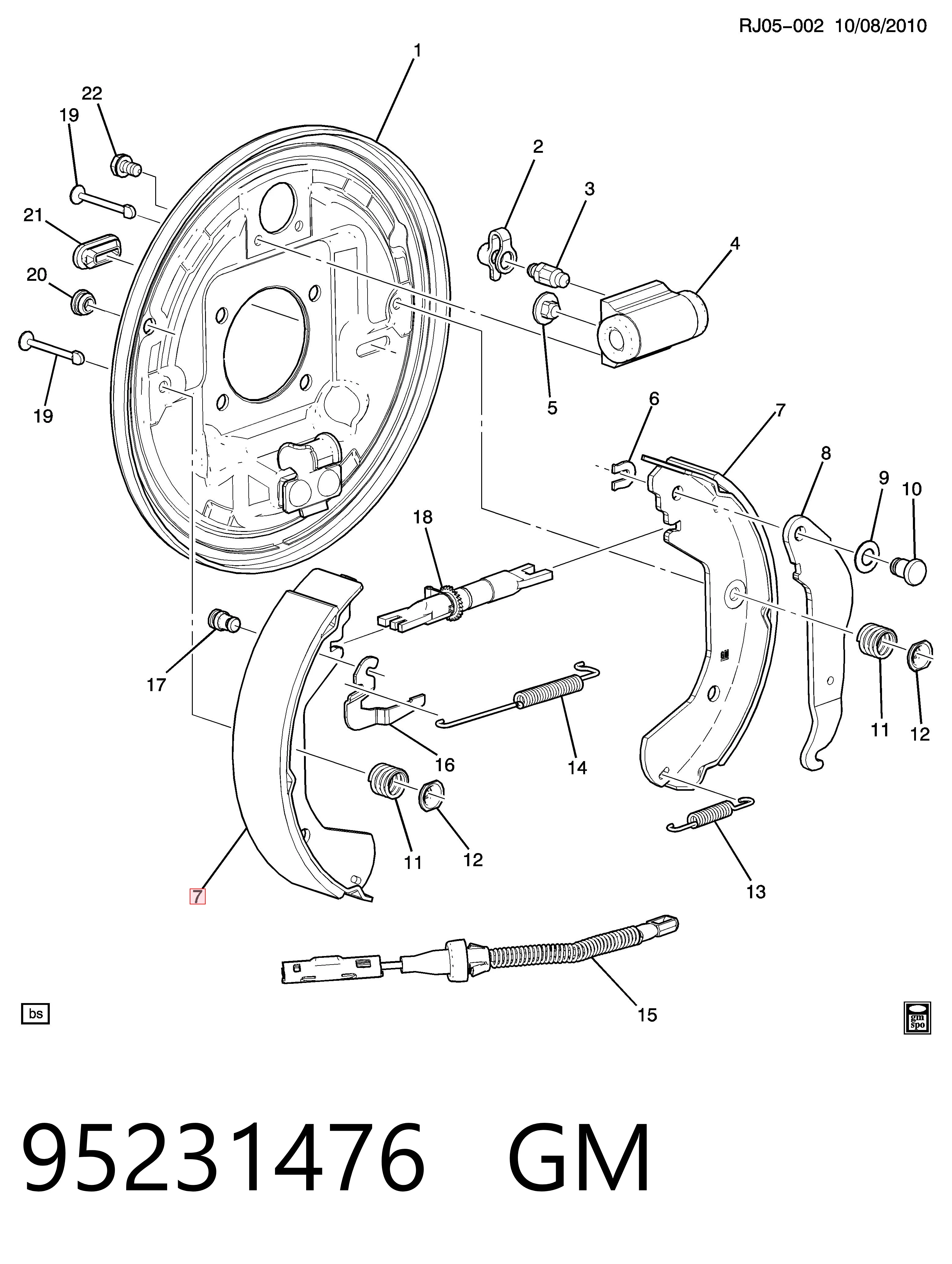 986487924 Bosch Колодки гальмівні задні, барабанні