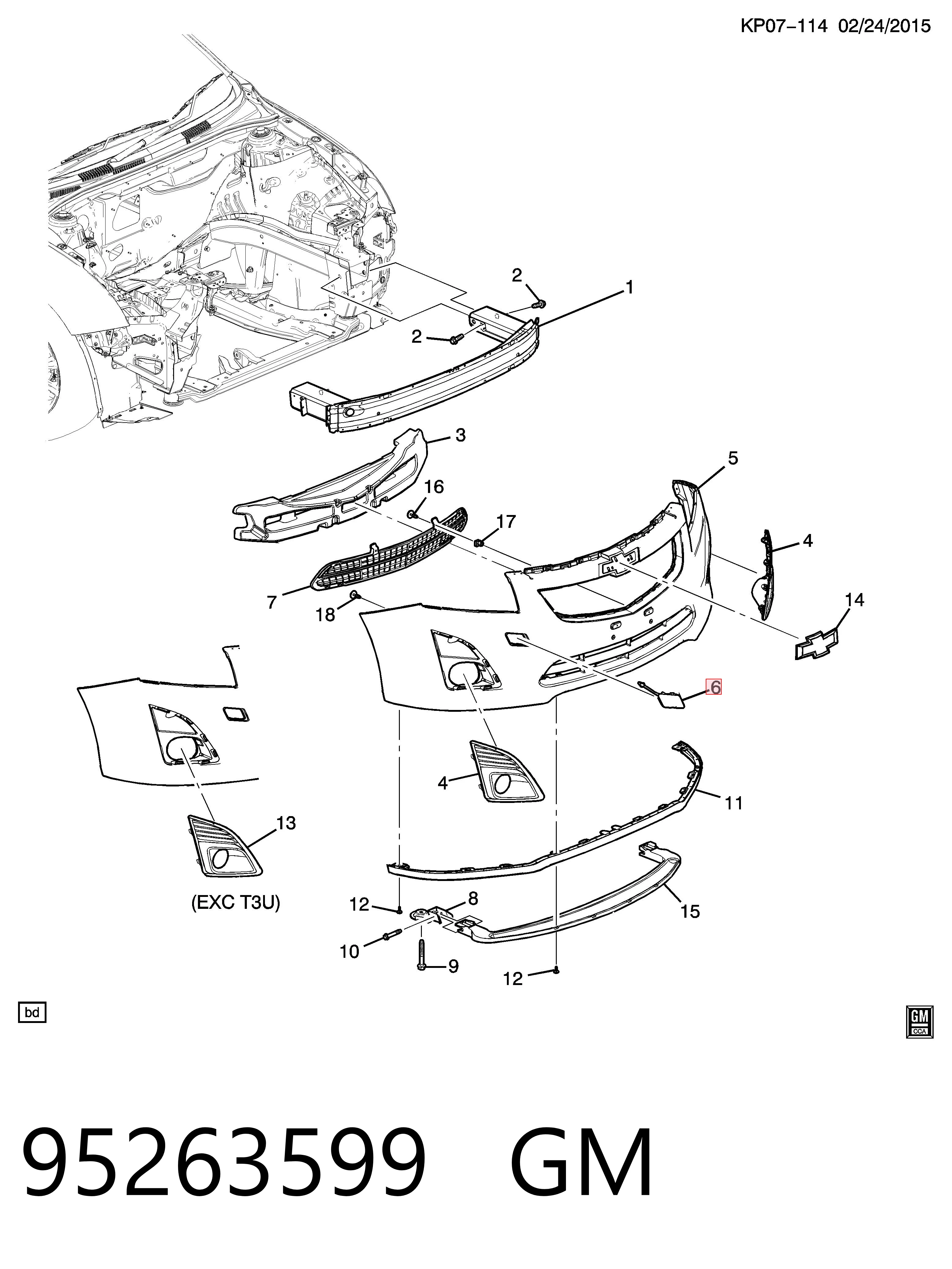 95263599 Opel Заглушка бампера буксирувального гака, передня