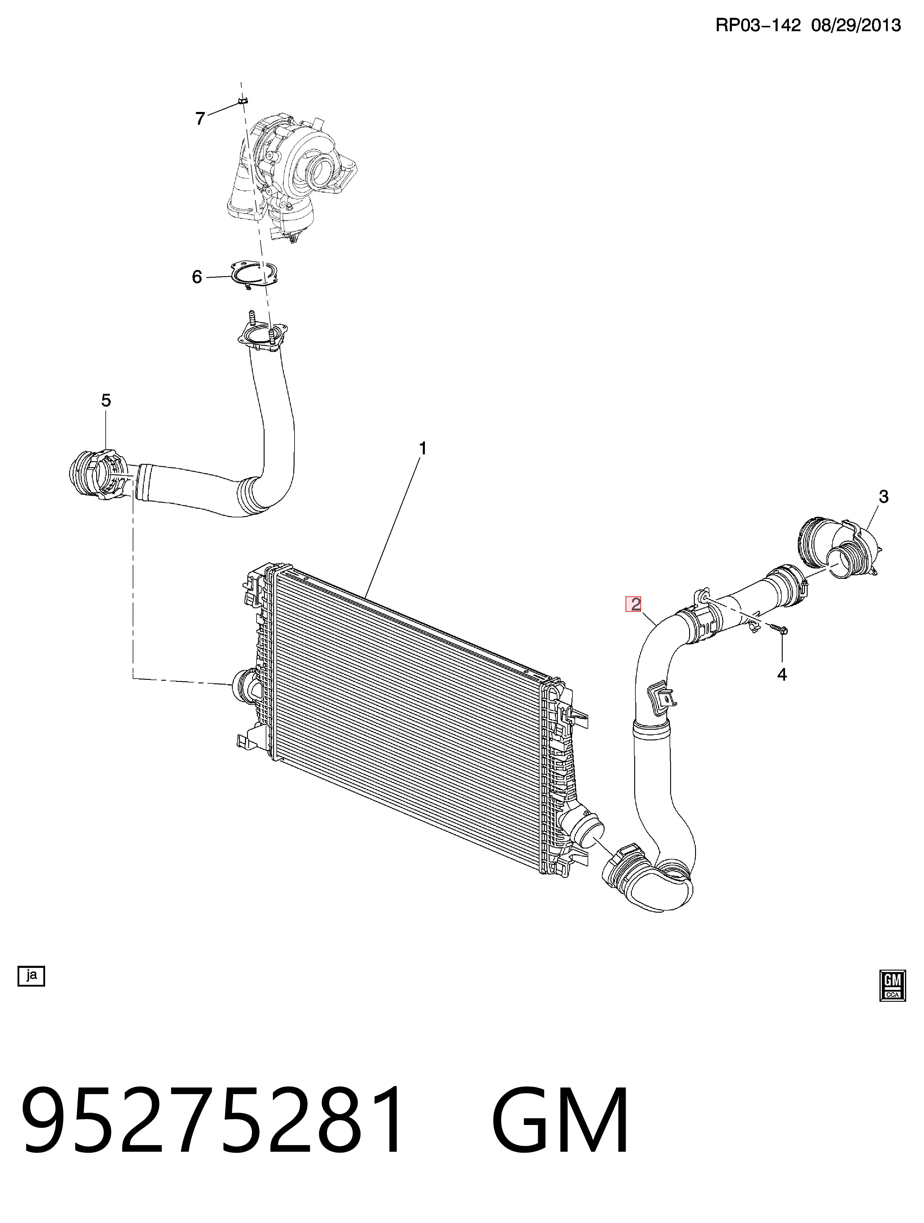 95275281 Peugeot/Citroen Шланг/патрубок интеркуллера
