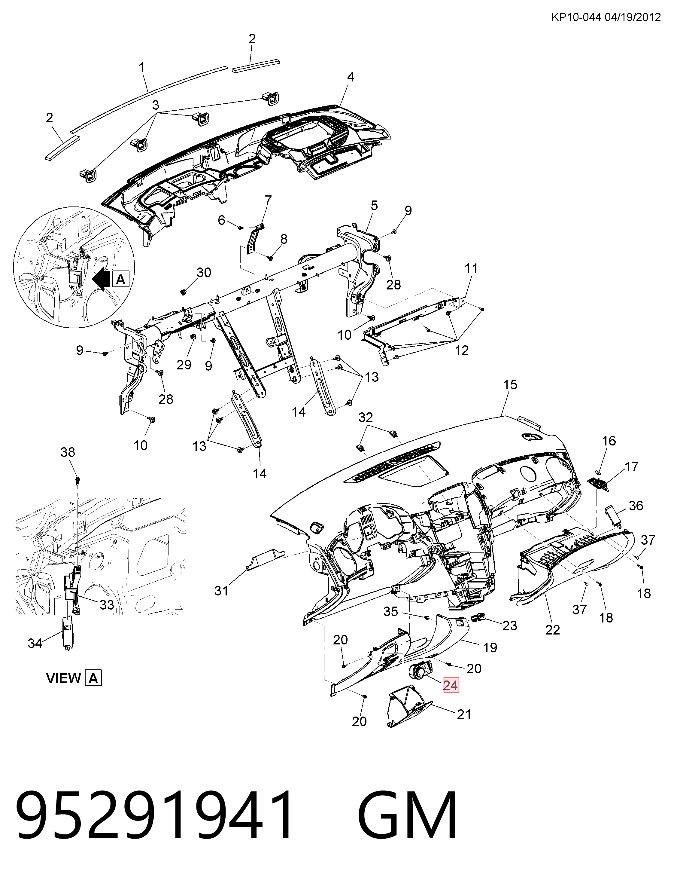 95291941 Peugeot/Citroen Перемикачі електричні (перемикач світла центральний)