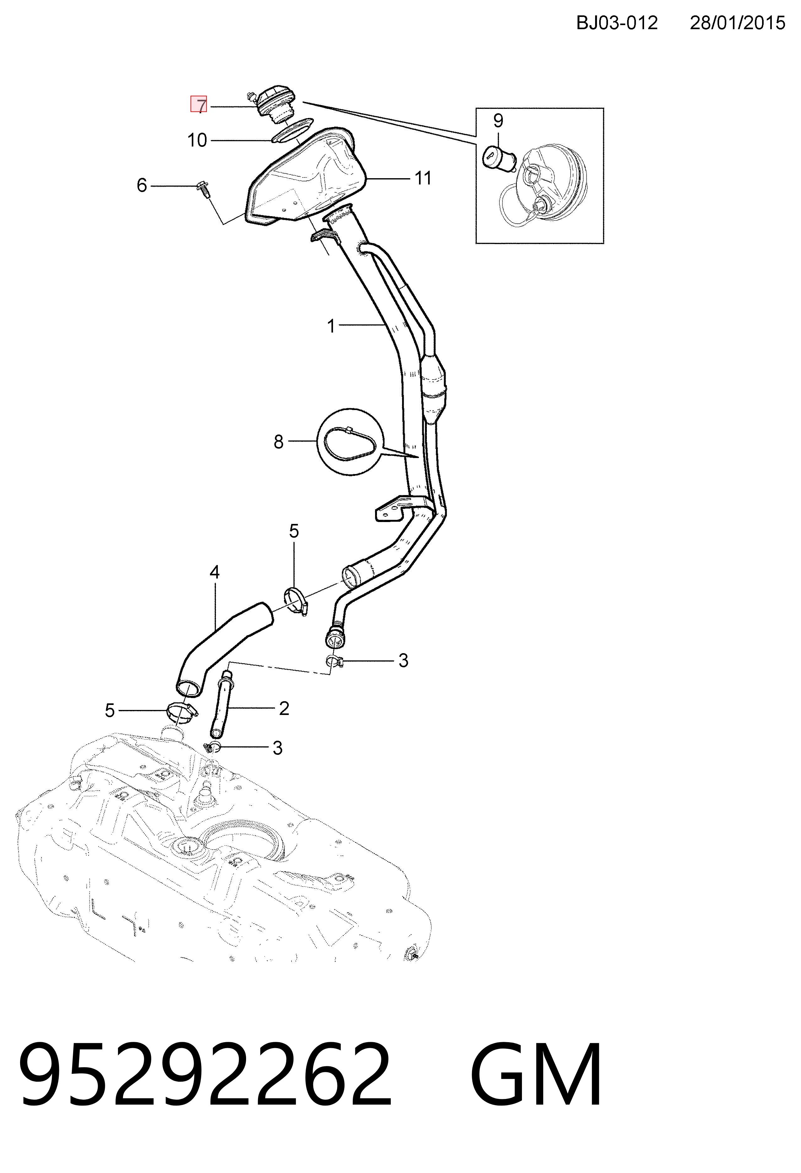 Пробка паливного бака Opel 84738254 ціна, від 18.84 USD