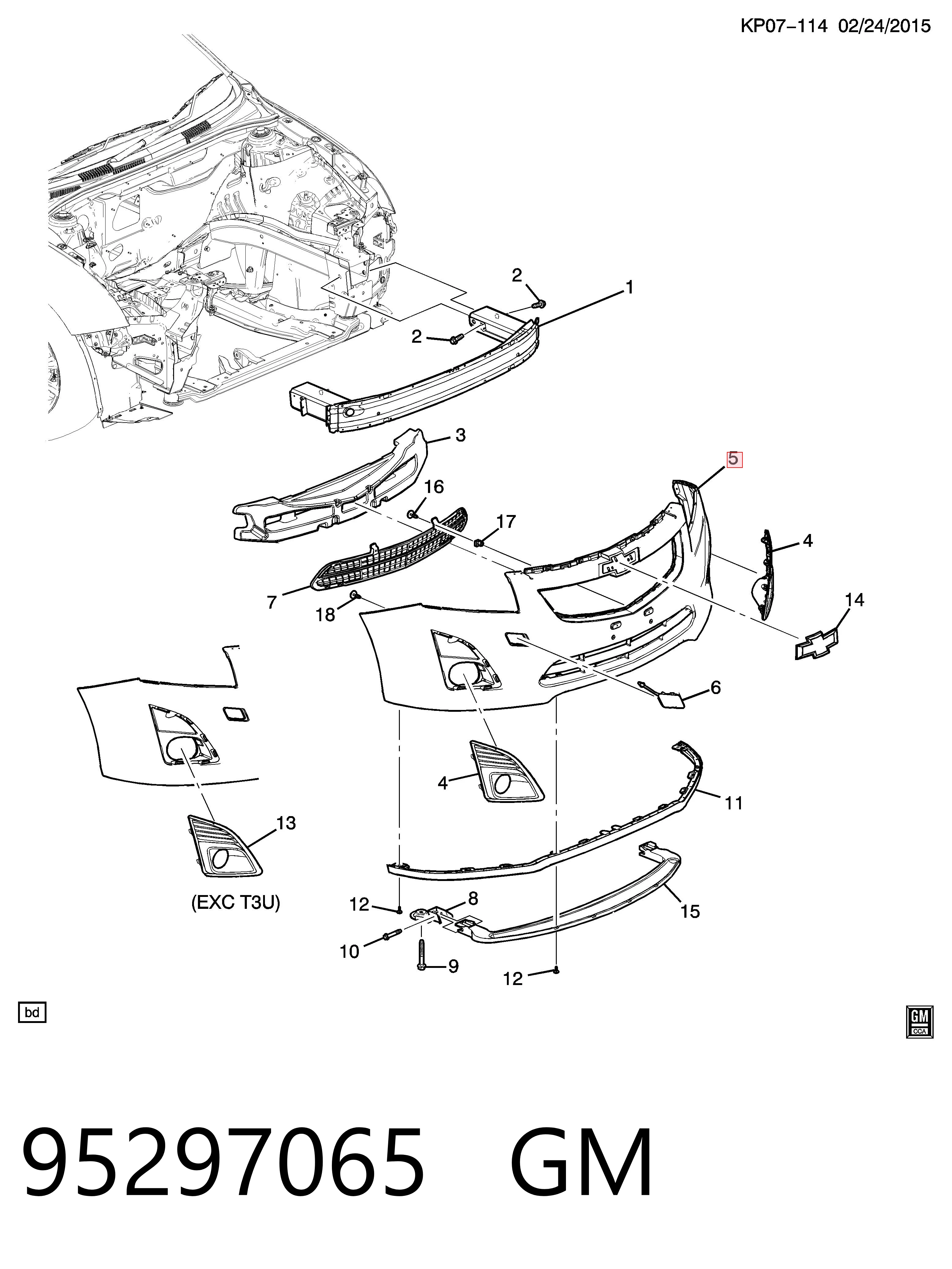 95297065 Peugeot/Citroen Бампер передній в зборі