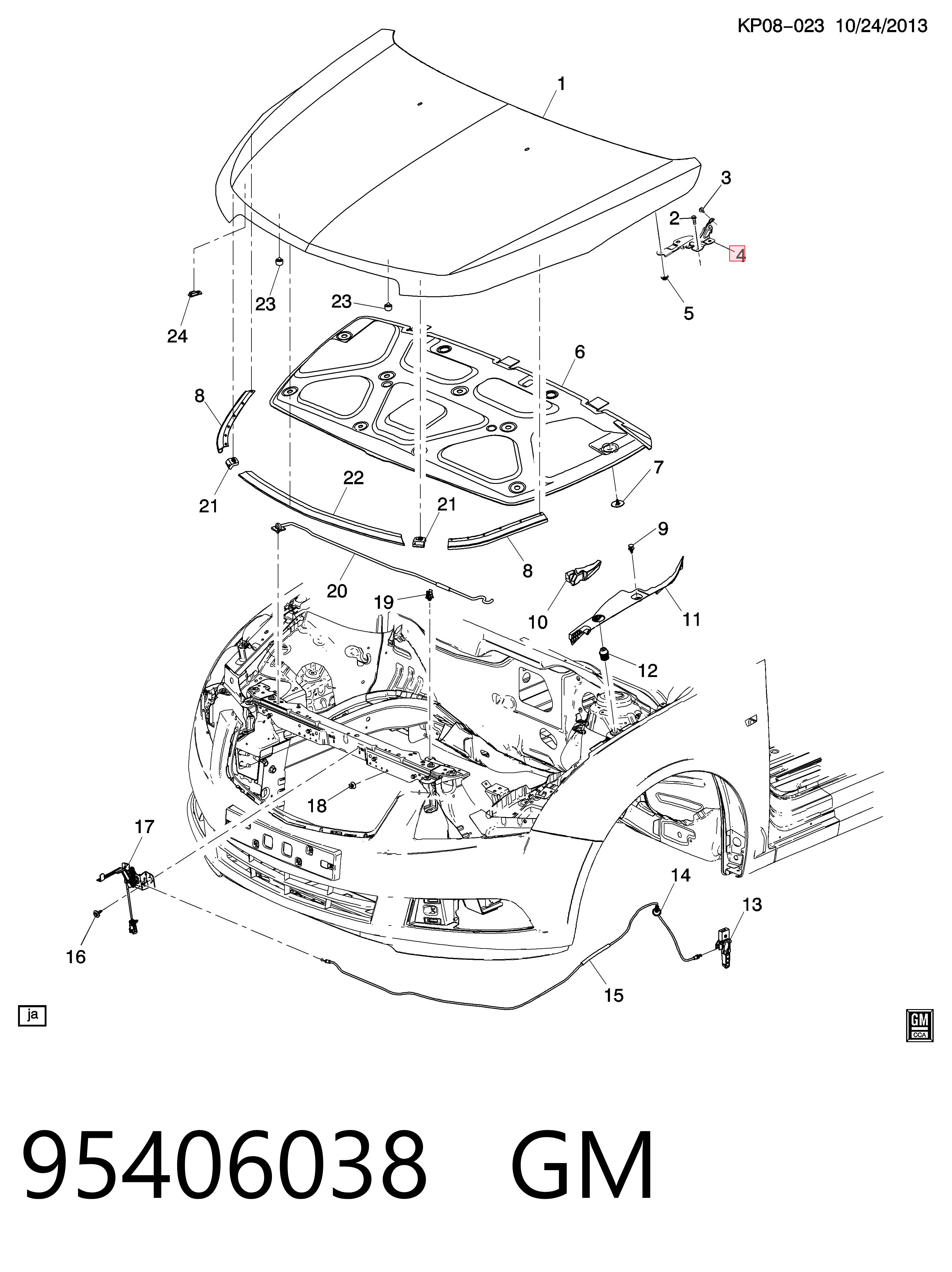 Петля капота, ліва Opel 95406038 ціна, від 10.06 USD