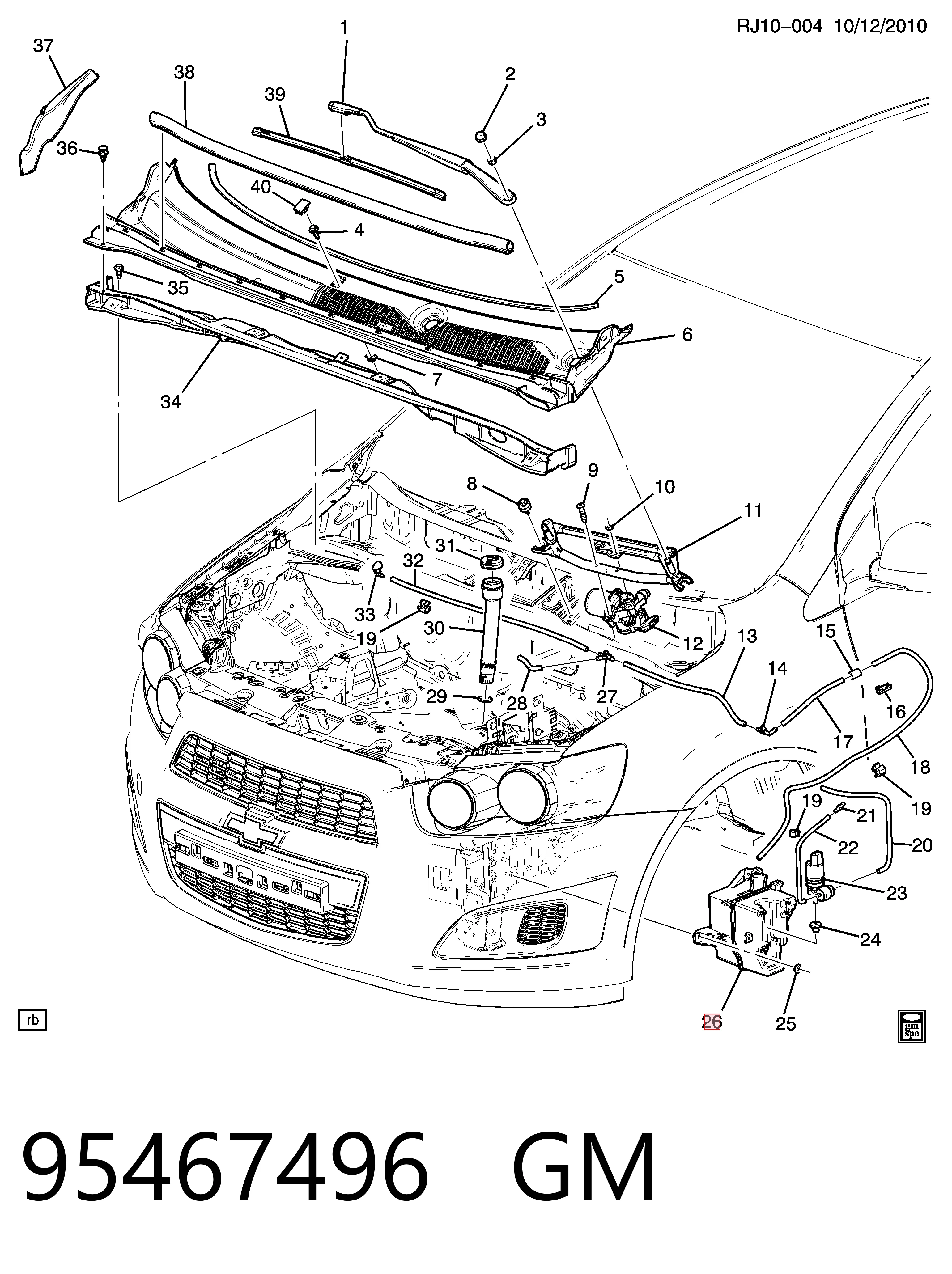 95229337 Opel Бачок склоомивача