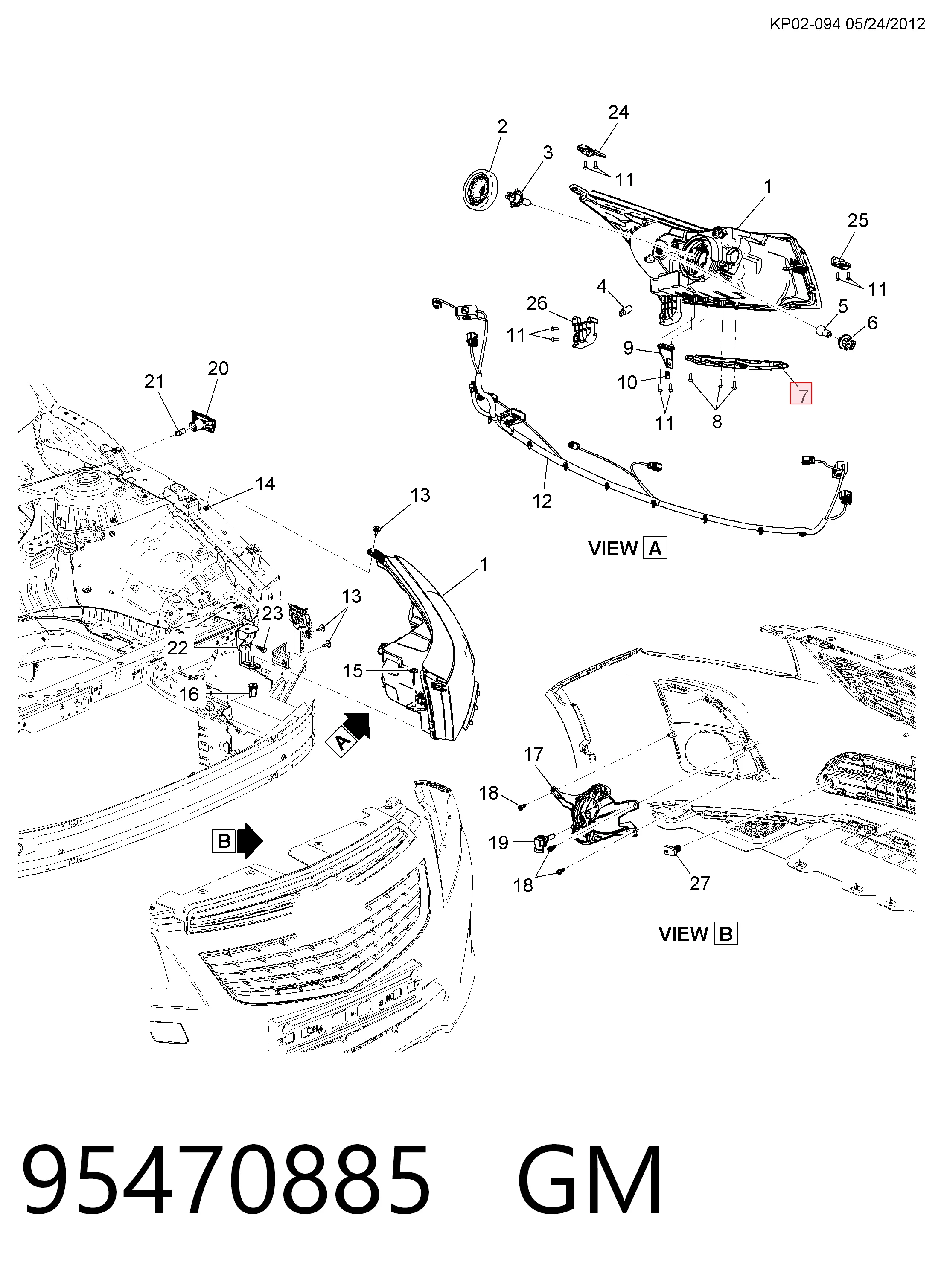 95137797 Peugeot/Citroen Кріплення фари передньої, лівої