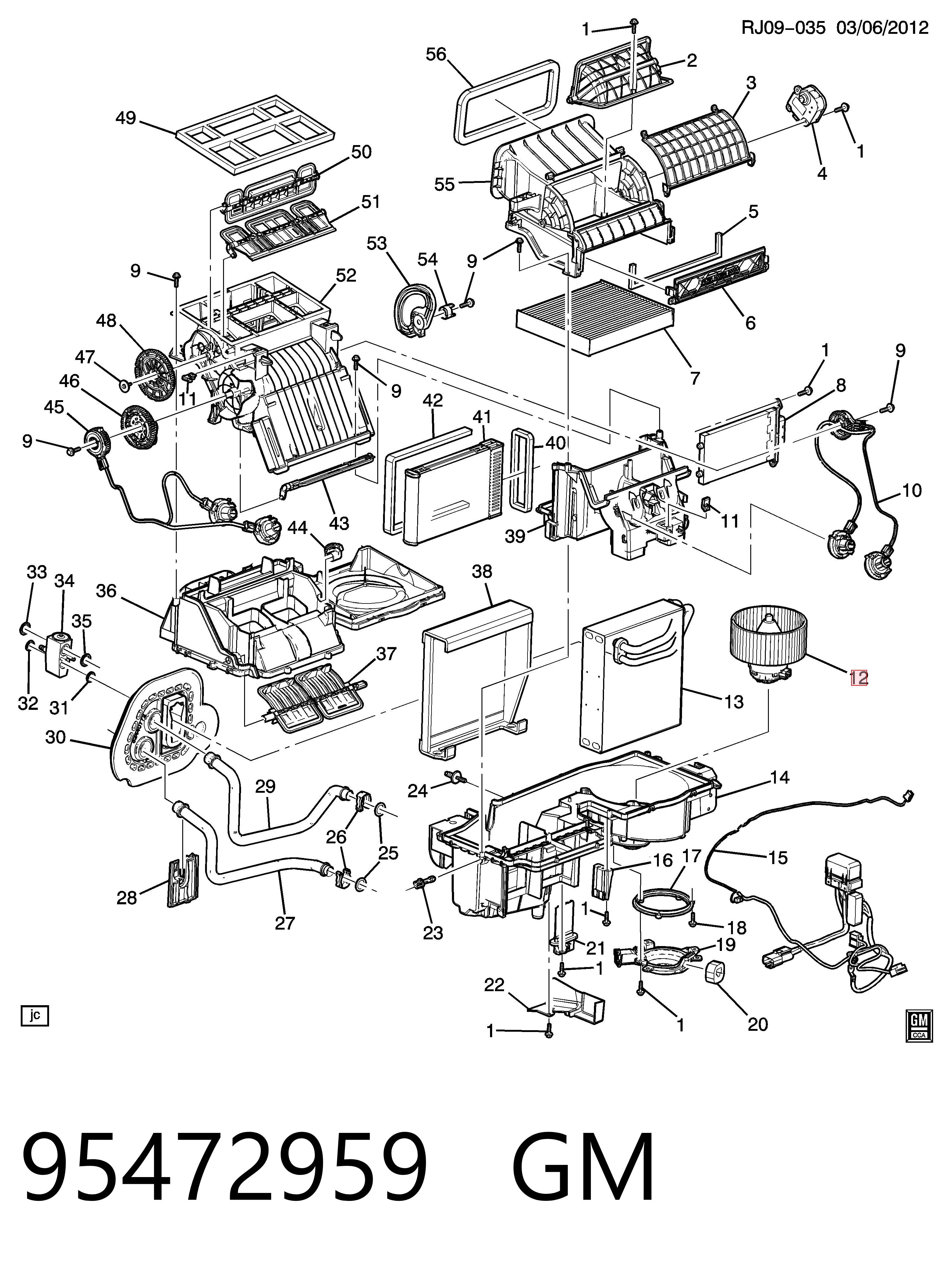 95472959 General Motors Електромотор пічки