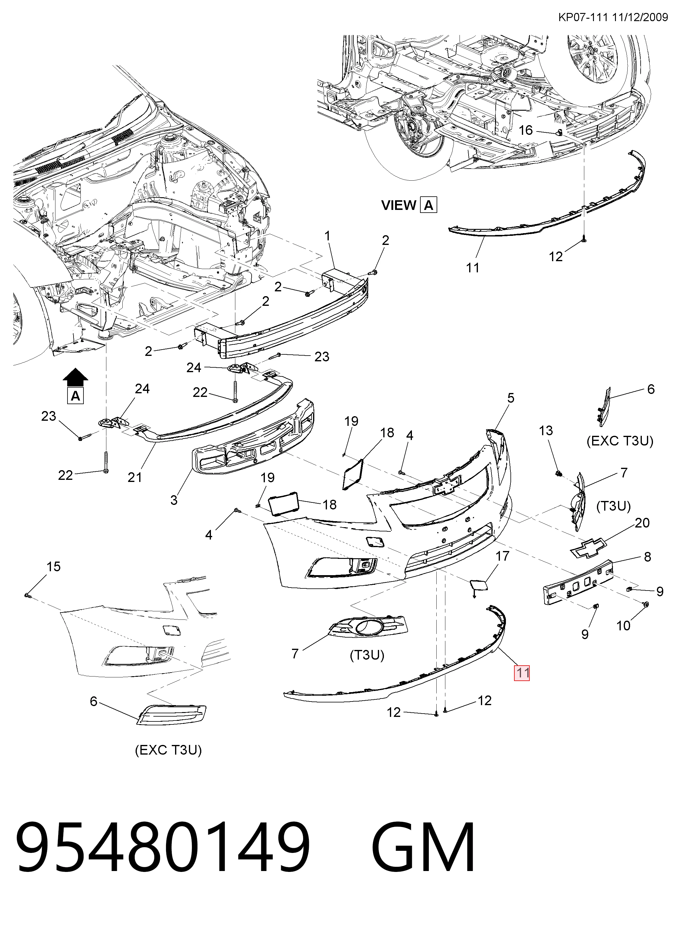 Спліттер переднього бампера Opel 96832929 ціна, від 14.08 USD