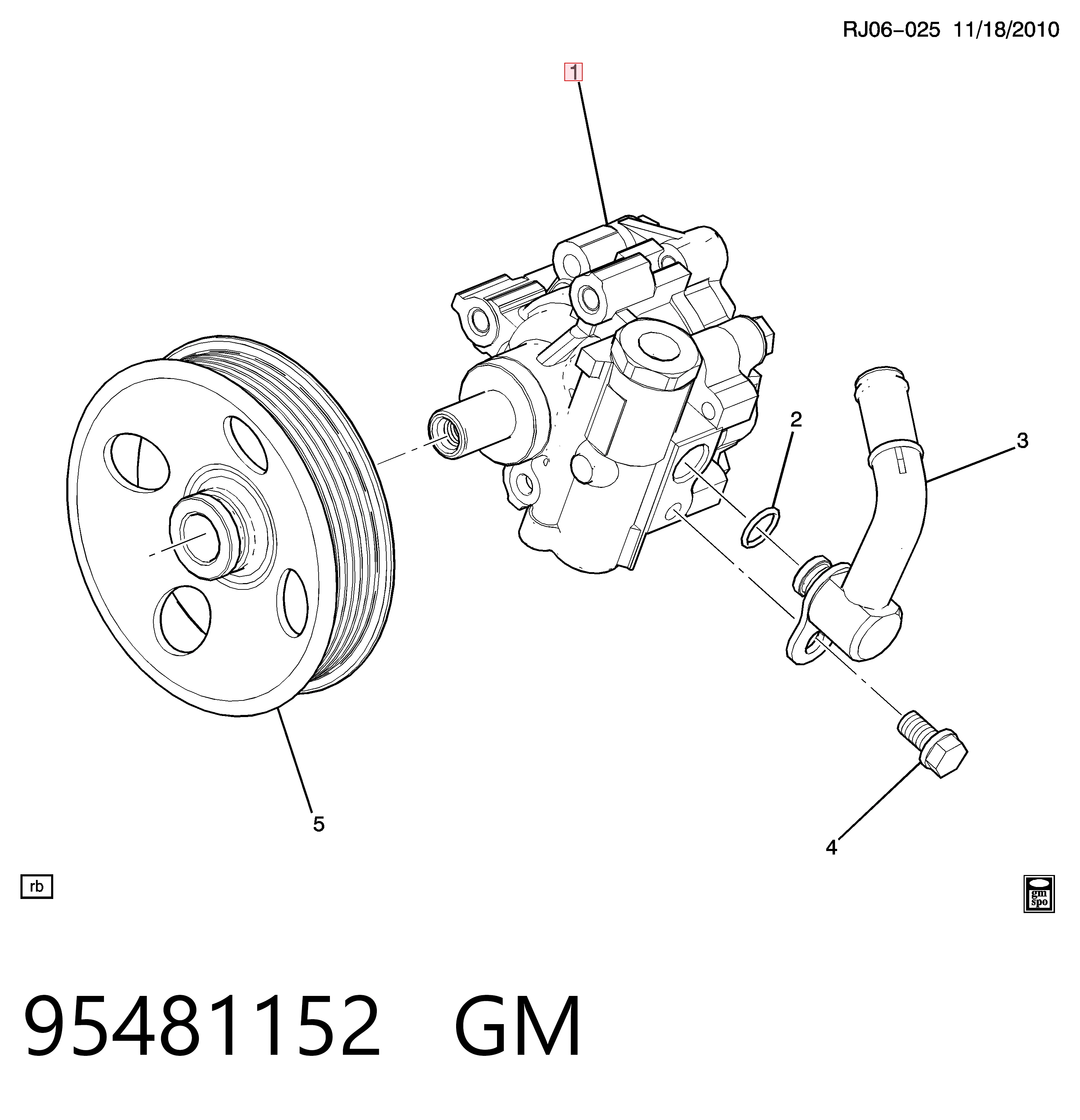 Насос гідропідсилювача на Chevrolet Aveo III T300