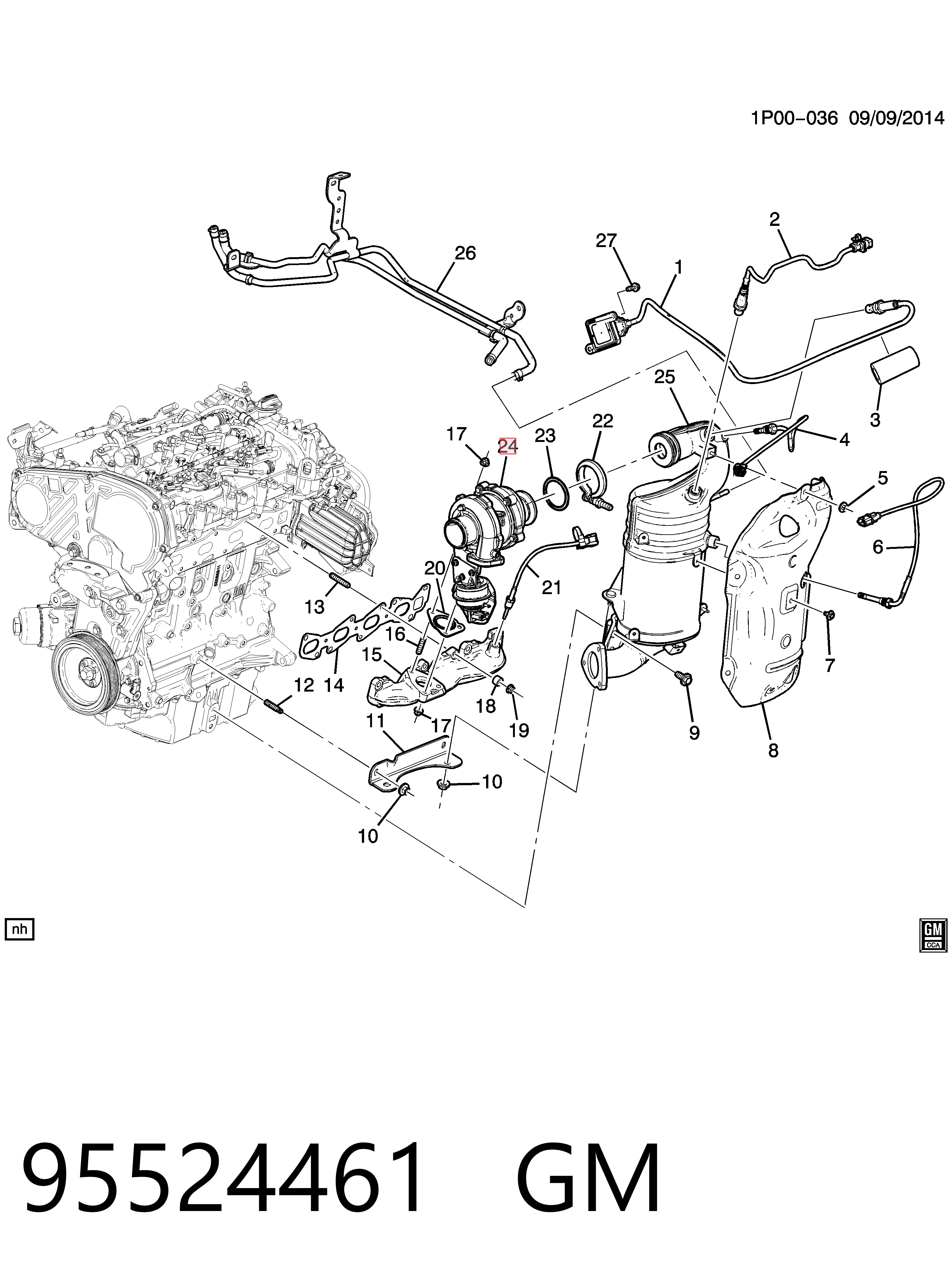 Турбокомпресор Peugeot/Citroen 55581063