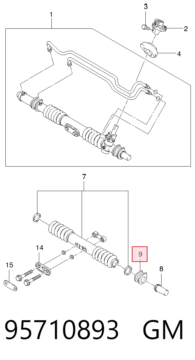 Втулка кріплення кермової рейки, ліва Opel 95710893 ціна, від 3.23 USD
