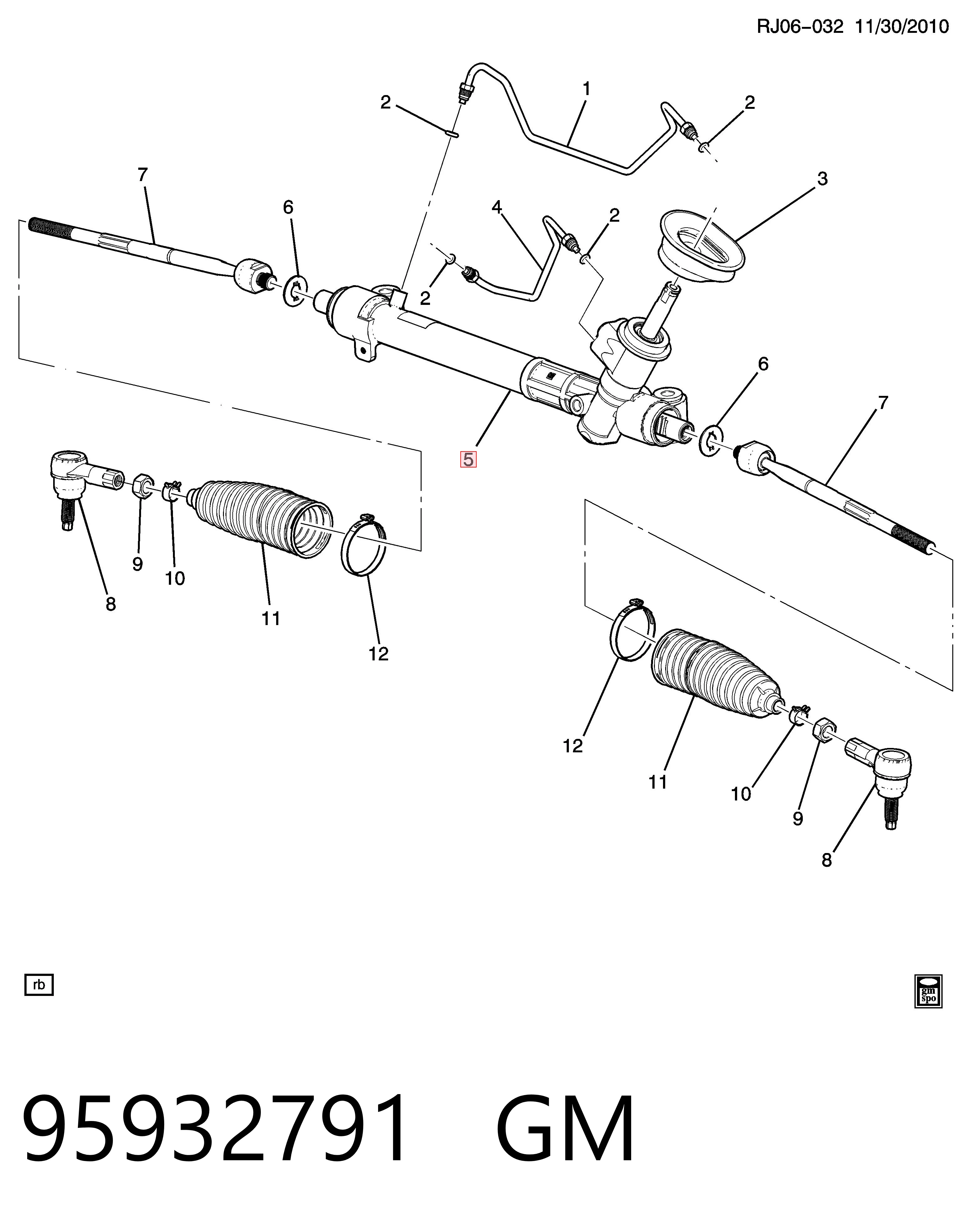 Купити R2107 Motorherz Рульова рейка
