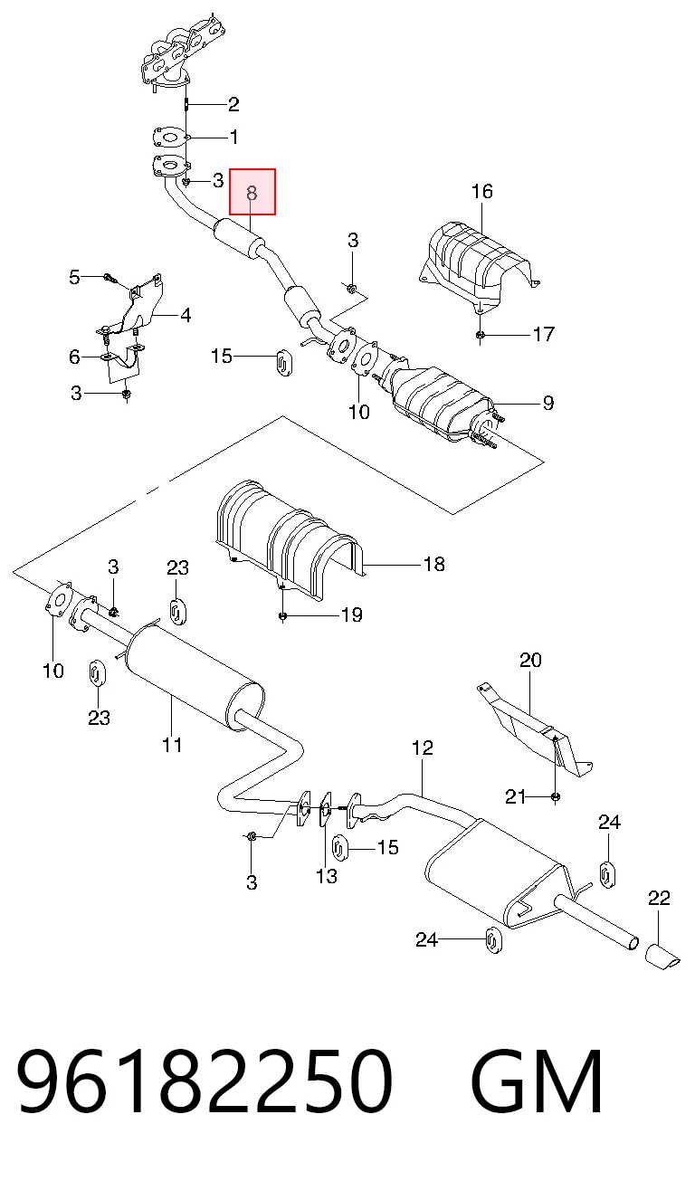 Купити R80029A Japan Cars Глушник, передня частина